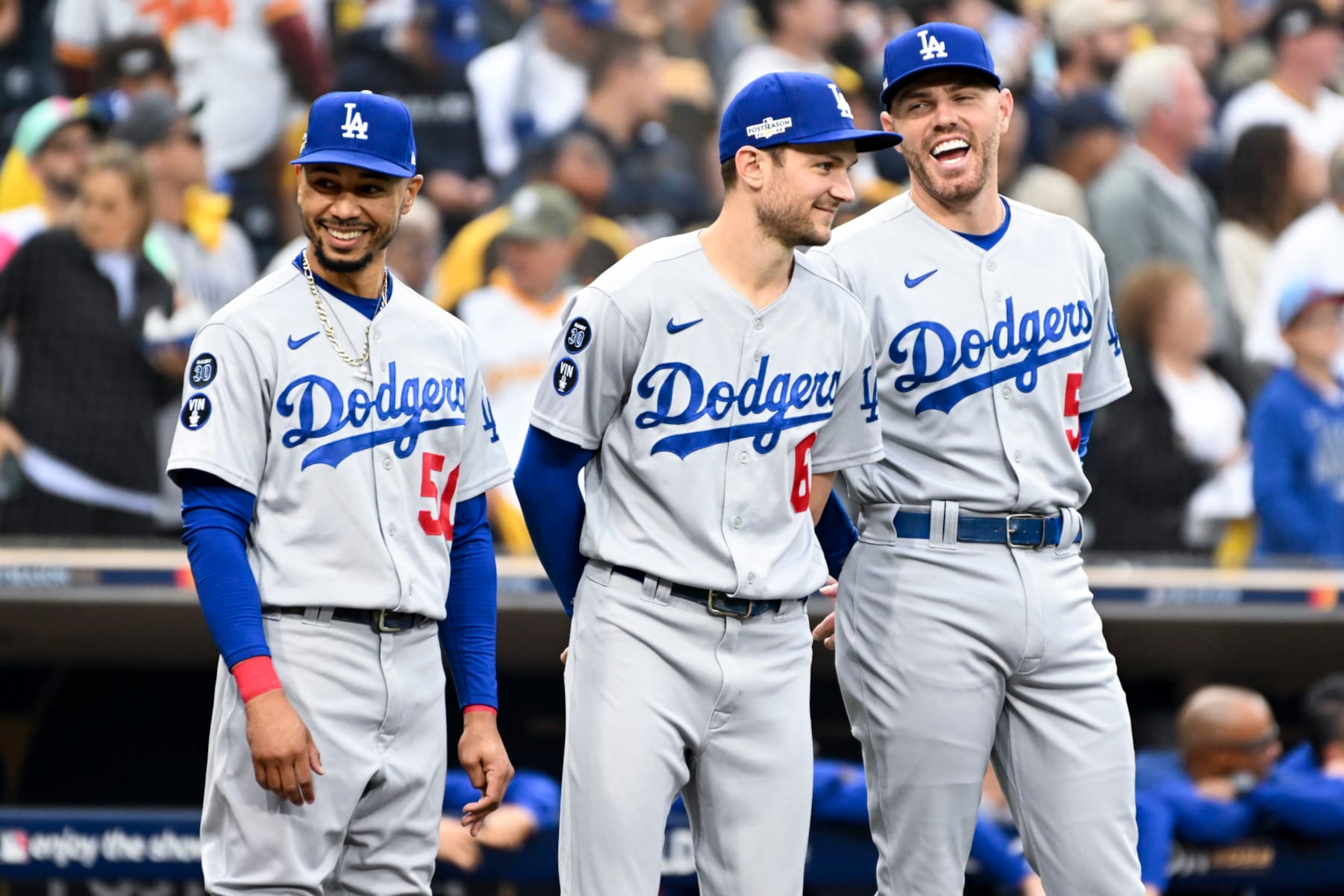 Mookie Betts, Trea Turner and Freddie Freeman