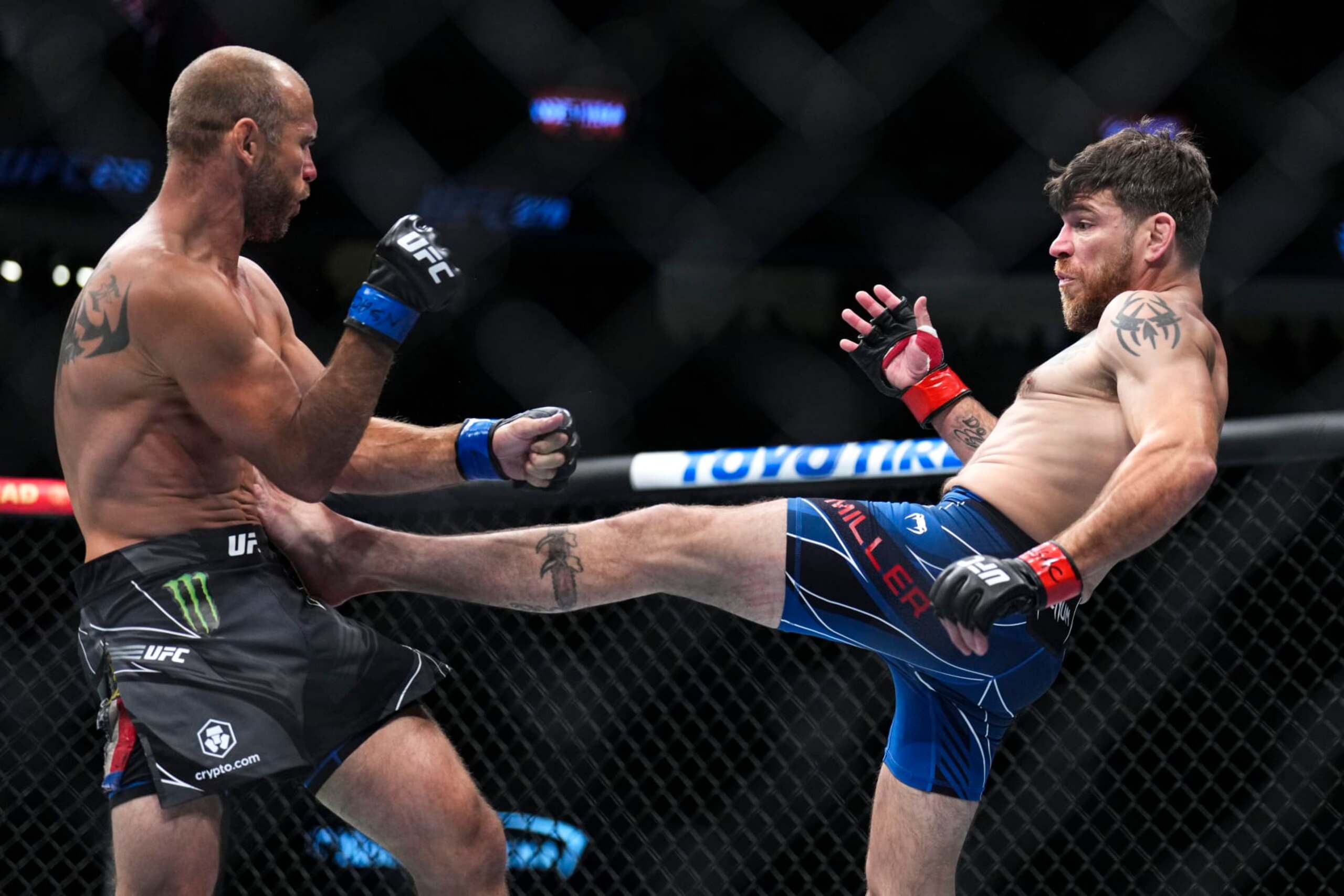 Jim Miller (right) will fight Alexander Hernandez on the main card.