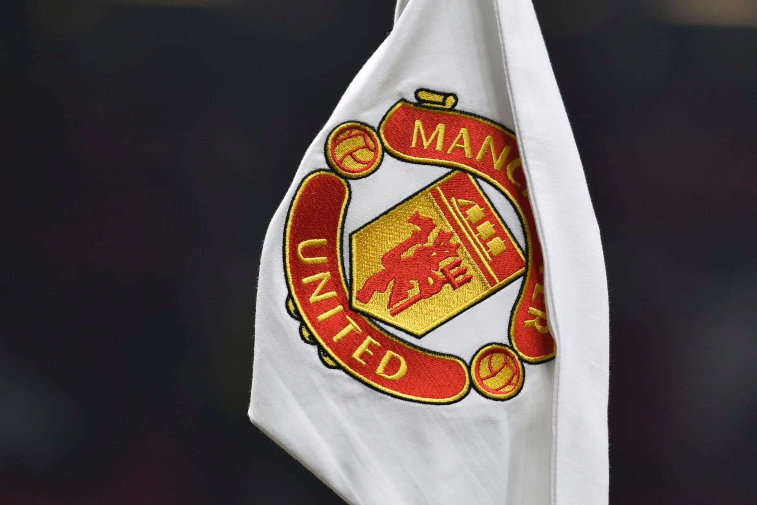A corner flag showing the logo of Manchester United is seen ahead of the English FA Cup 4th round soccer match between Manchester United and Reading at Old Trafford in Manchester, England, Saturday, Jan. 28, 2023. (AP Photo/Rui Vieira) A corner flag showing the logo of Manchester United is seen ahead of the English FA Cup 4th round soccer match between Manchester United and Reading at Old Trafford in Manchester, England, Saturday, Jan. 28, 2023. (AP Photo/Rui Vieira)