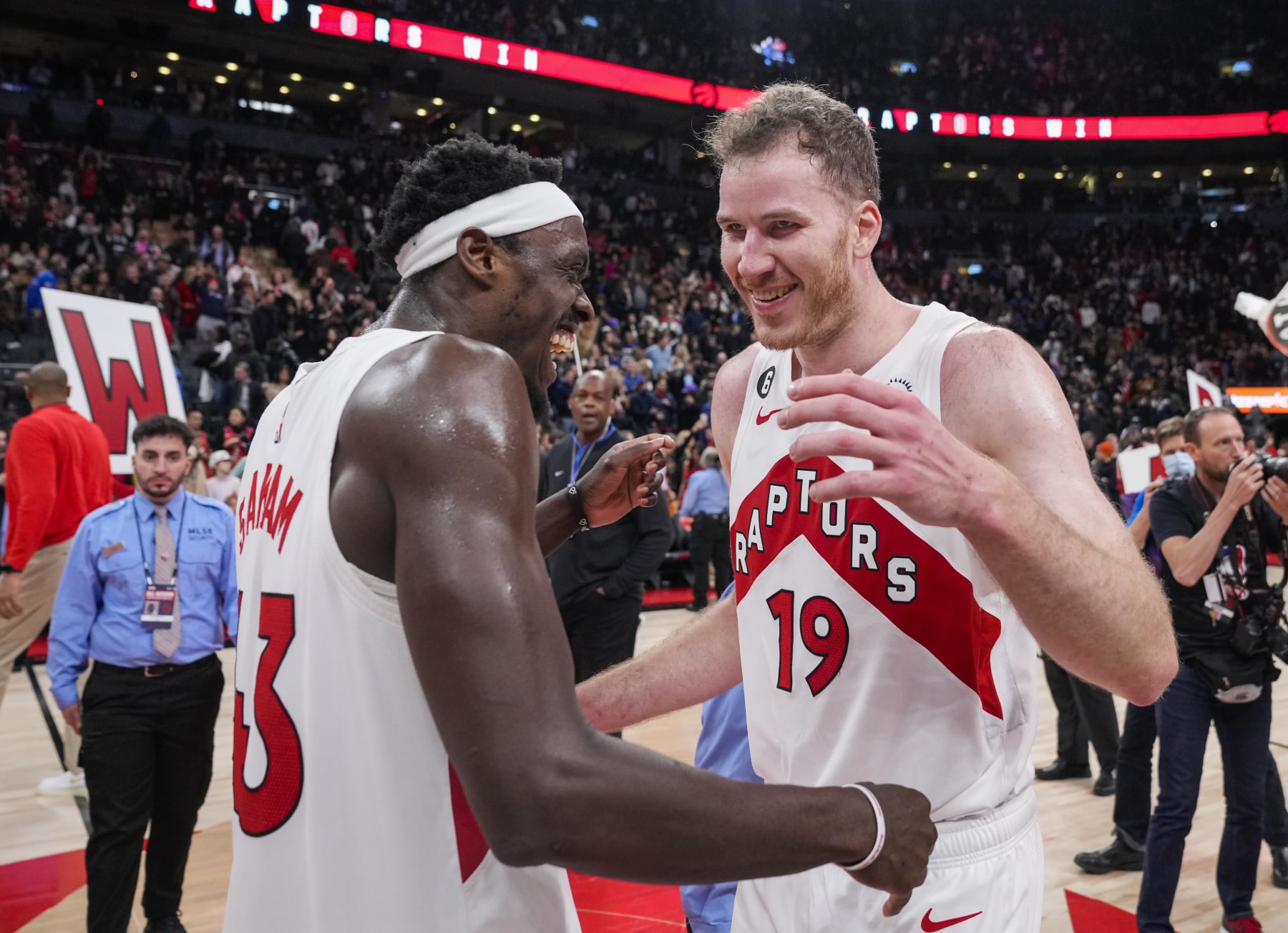 Pascal Siakam and Jakob Poeltl.