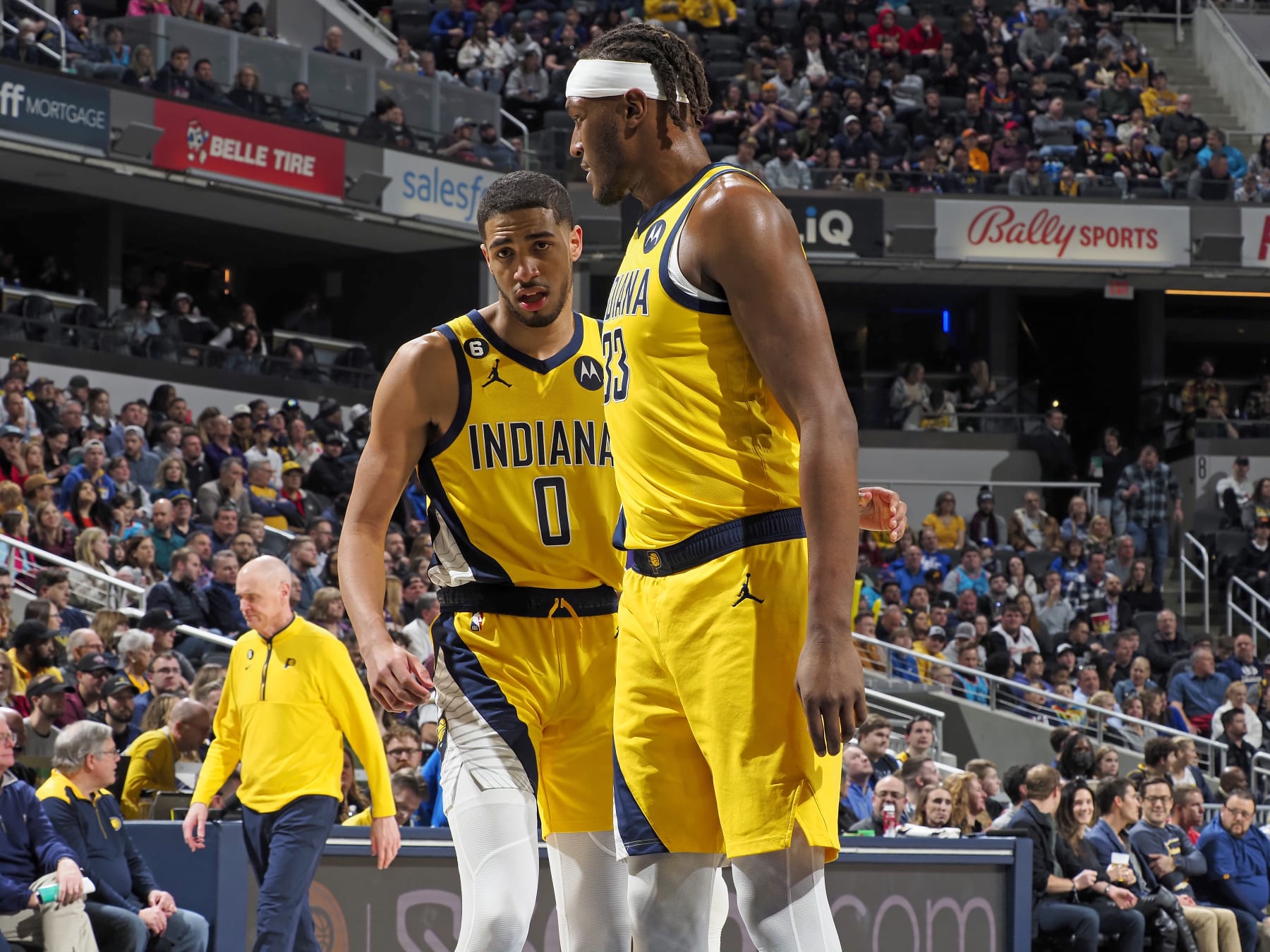 Tyrese Haliburton and Myles Turner.