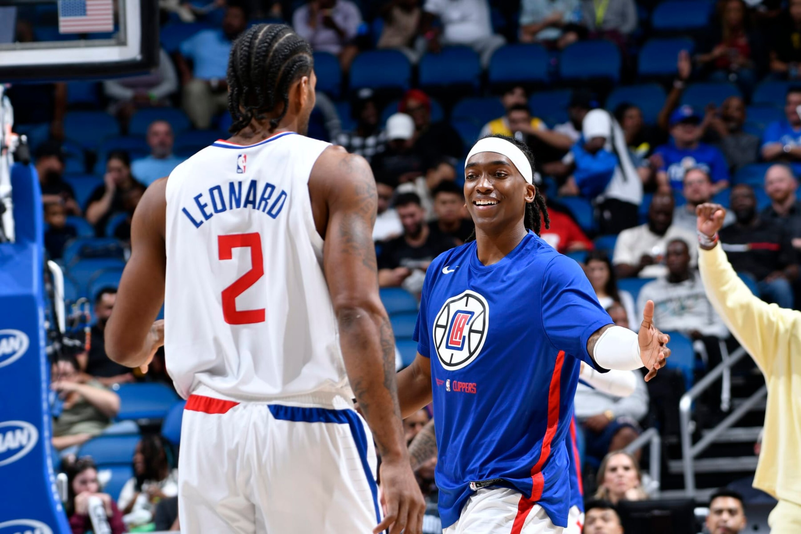 Kawhi Leonard and Terance Mann. Kawhi Leonard and Terance Mann.