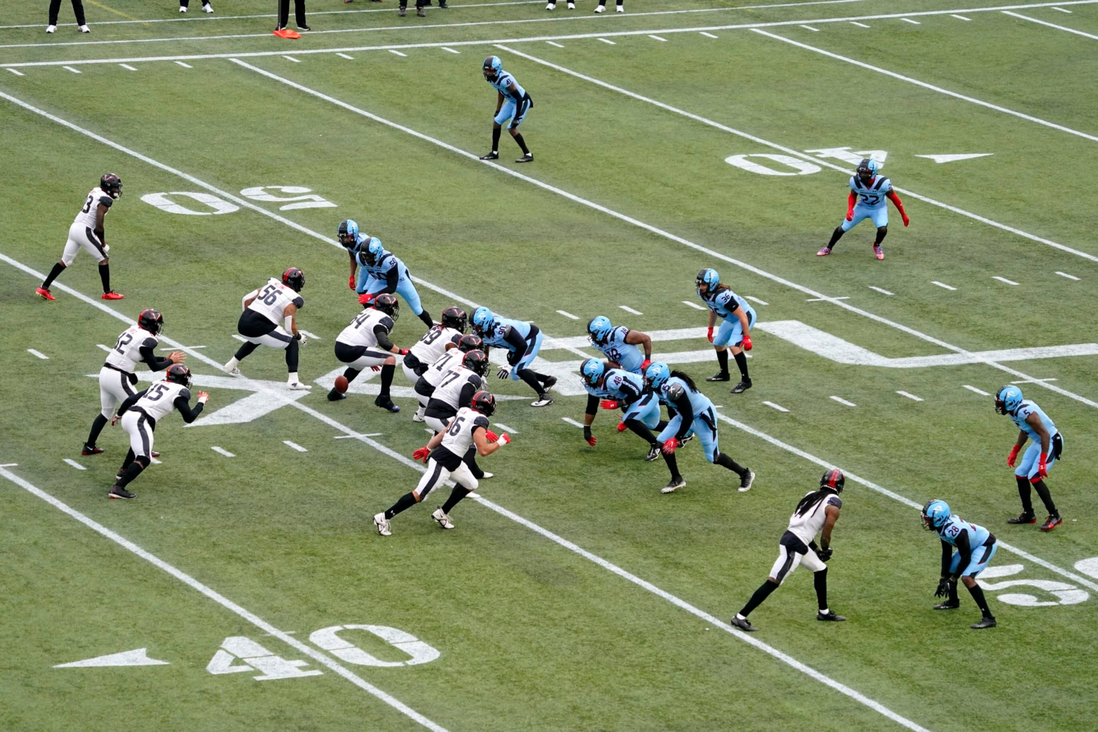 ARLINGTON, TEXAS - FEBRUARY 18: The Vegas Vipers and the Arlington Renegades play during the first half at Choctaw Stadium on February 18, 2023 in Arlington, Texas. (Photo by Sam Hodde/Getty Images)