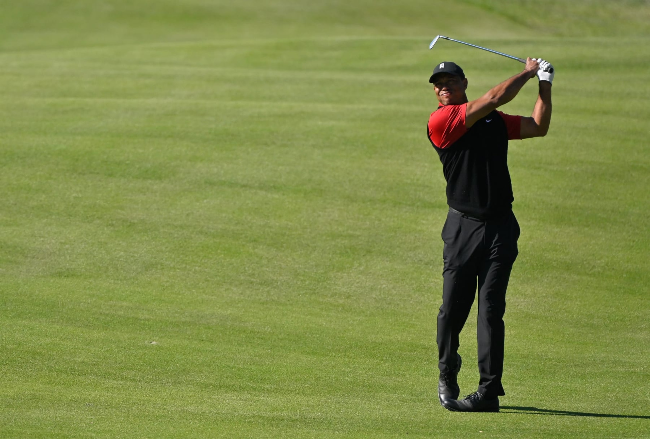 PACIFIC PALISADES, CALIFORNIA - FEBRUARY 19: Tiger Woods plays a shot on the seventh fairway during the final round of The Genesis Invitational at Riviera Country Club on February 19, 2023 in Pacific Palisades, California. (Photo by Ben Jared/PGA TOUR via Getty Images) PACIFIC PALISADES, CALIFORNIA - FEBRUARY 19: Tiger Woods plays a shot on the seventh fairway during the final round of The Genesis Invitational at Riviera Country Club on February 19, 2023 in Pacific Palisades, California. (Photo by Ben Jared/PGA TOUR via Getty Images)