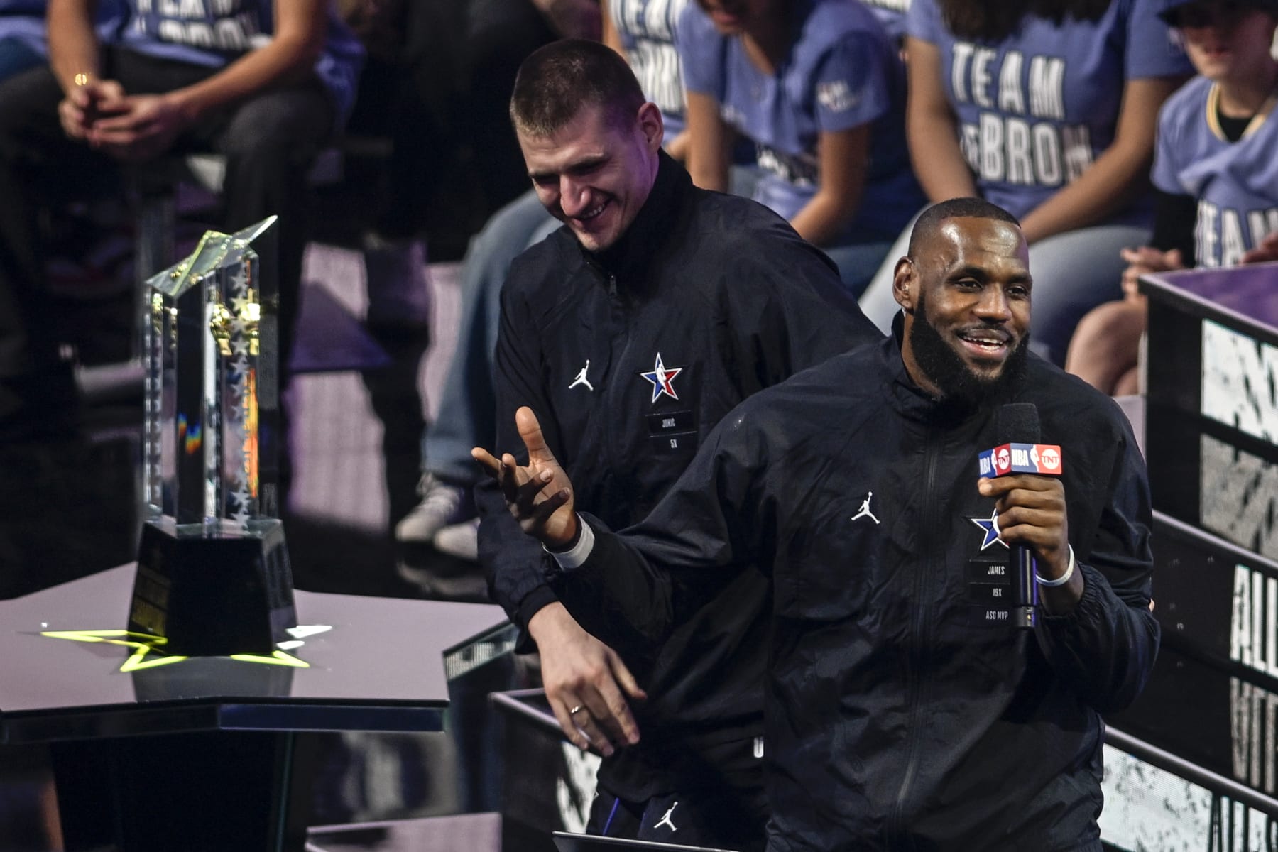 Nikola JokiÄ and LeBron James
