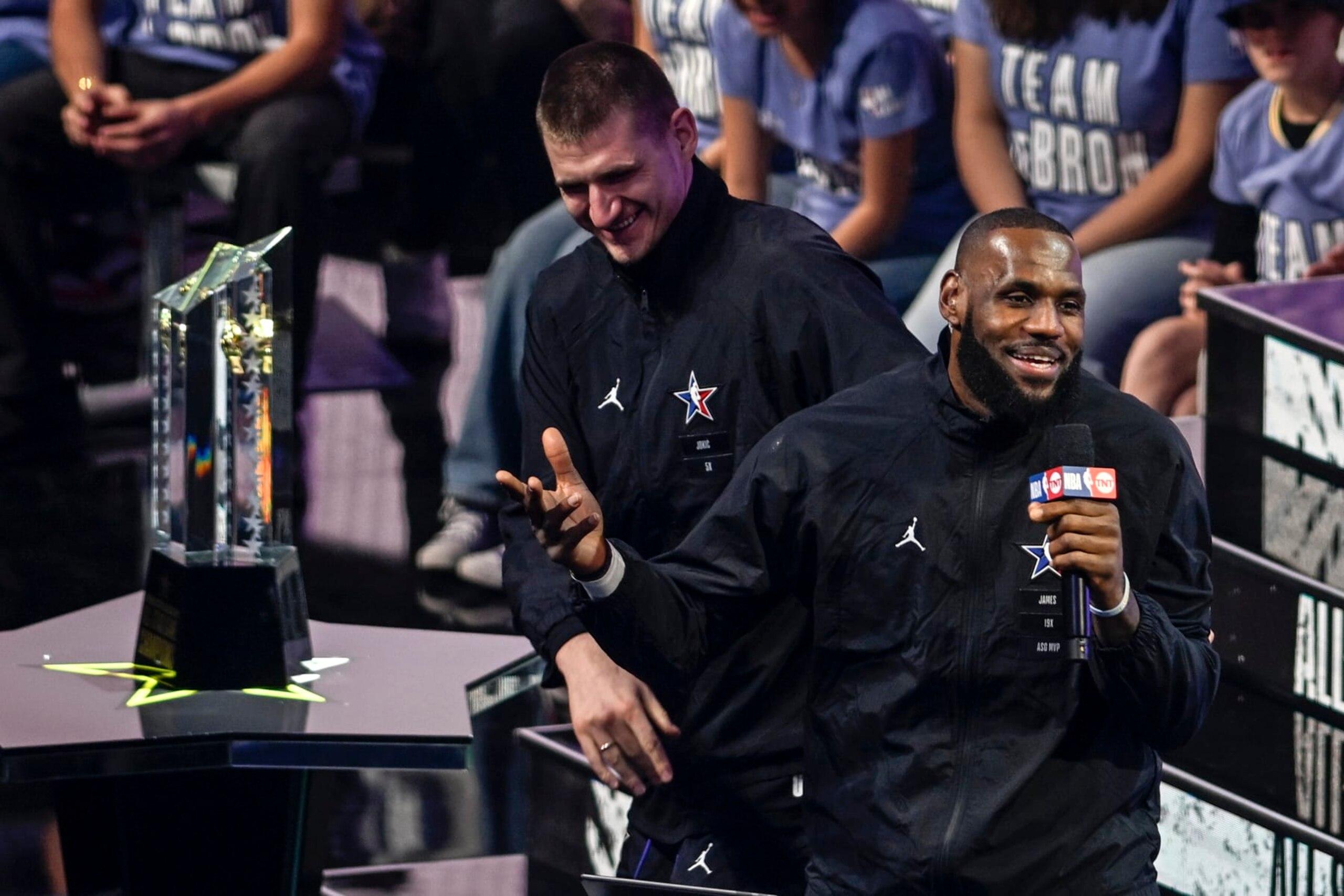 Nikola JokiÄ and LeBron James