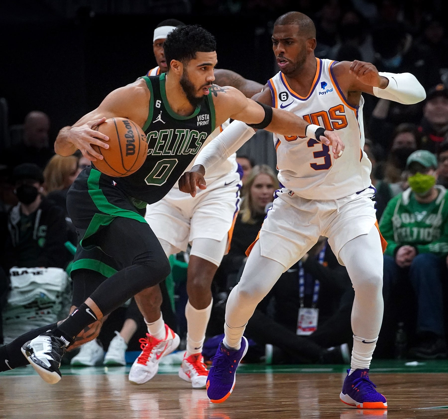 Jayson Tatum and Chris Paul