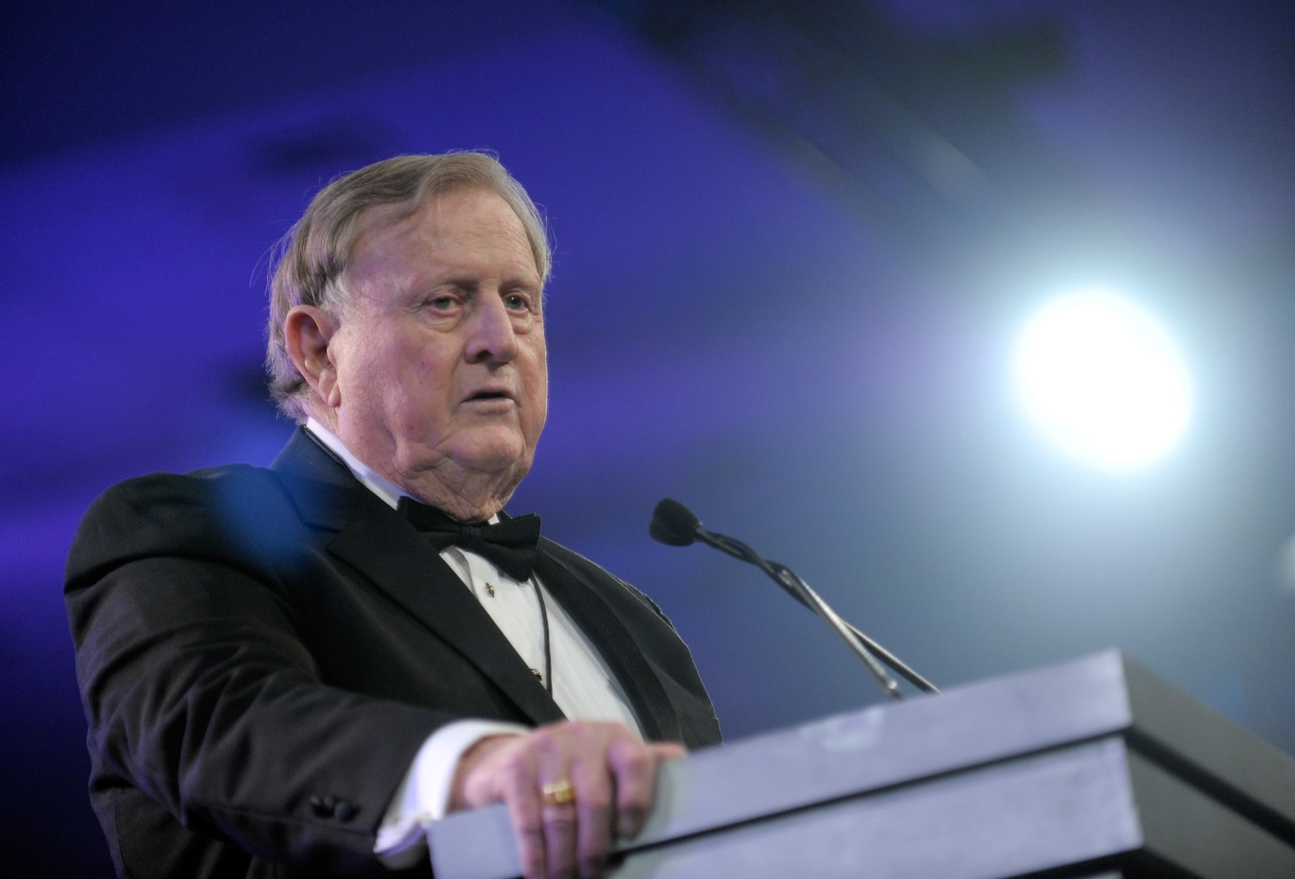 PHOENIX, AZ - MARCH 19:  Red McCombs speaks onstage during Muhammad Ali's Celebrity Fight Night XVII at JW Marriot Desert Ridge Resort & Spa on March 19, 2011 in Phoenix, Arizona.  (Photo by Charley Gallay/Getty Images for Celebrity Fight Night)