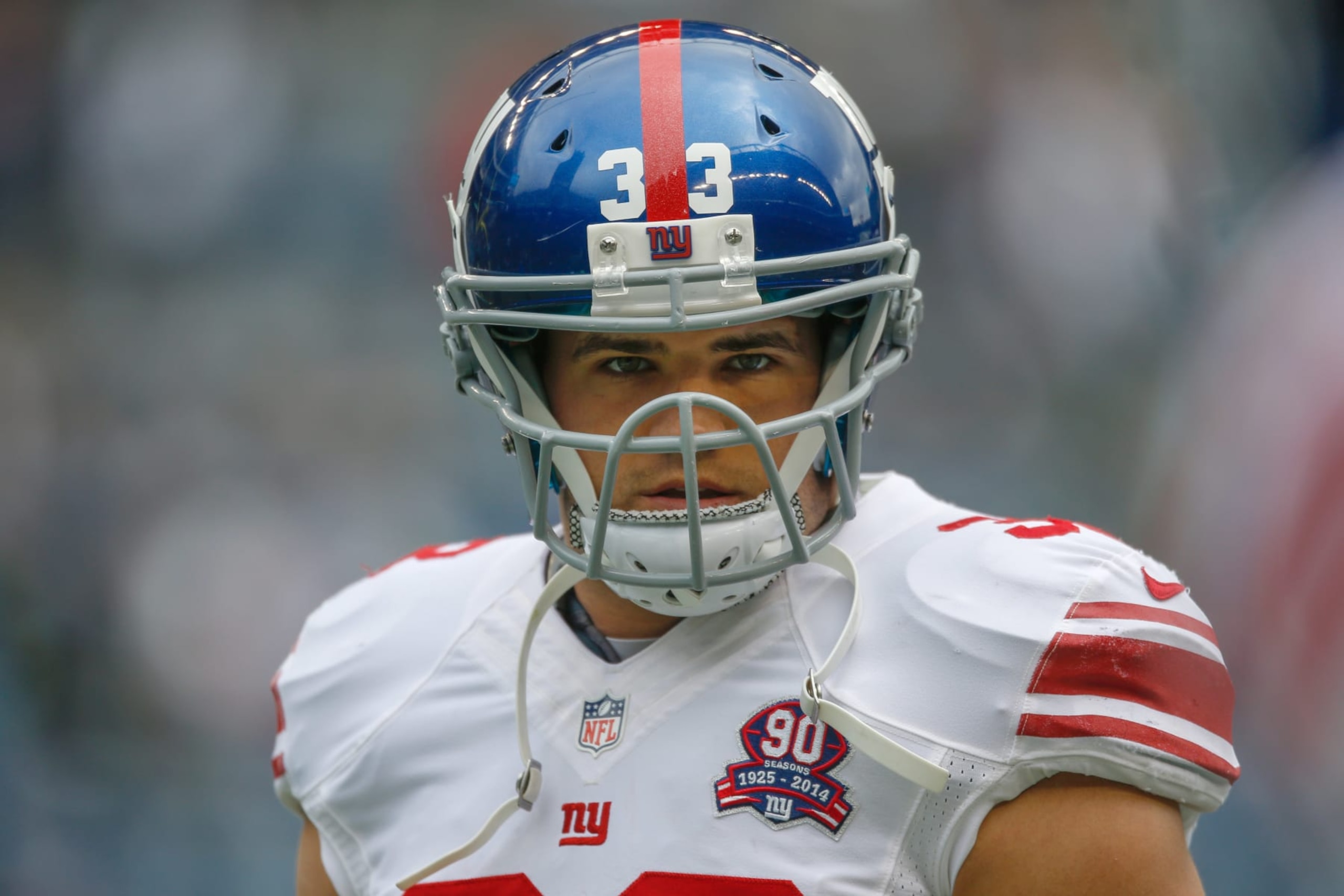 SEATTLE, WA - NOVEMBER 09:  Running back Peyton Hillis #33 of the New York Giants looks on prior to the game against the Seattle Seahawks at CenturyLink Field on November 9, 2014 in Seattle, Washington.  (Photo by Otto Greule Jr/Getty Images)