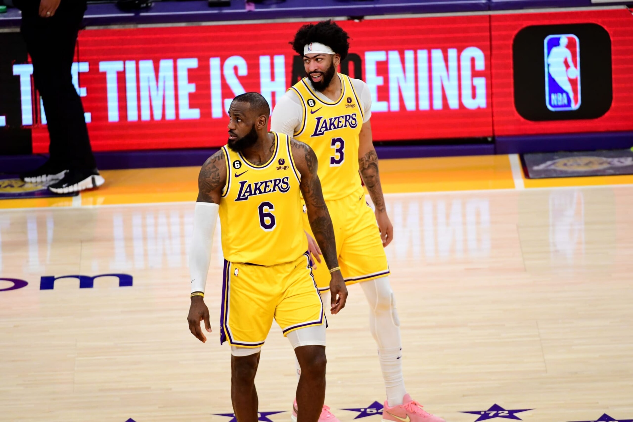 LeBron James and Anthony Davis. LeBron James and Anthony Davis.