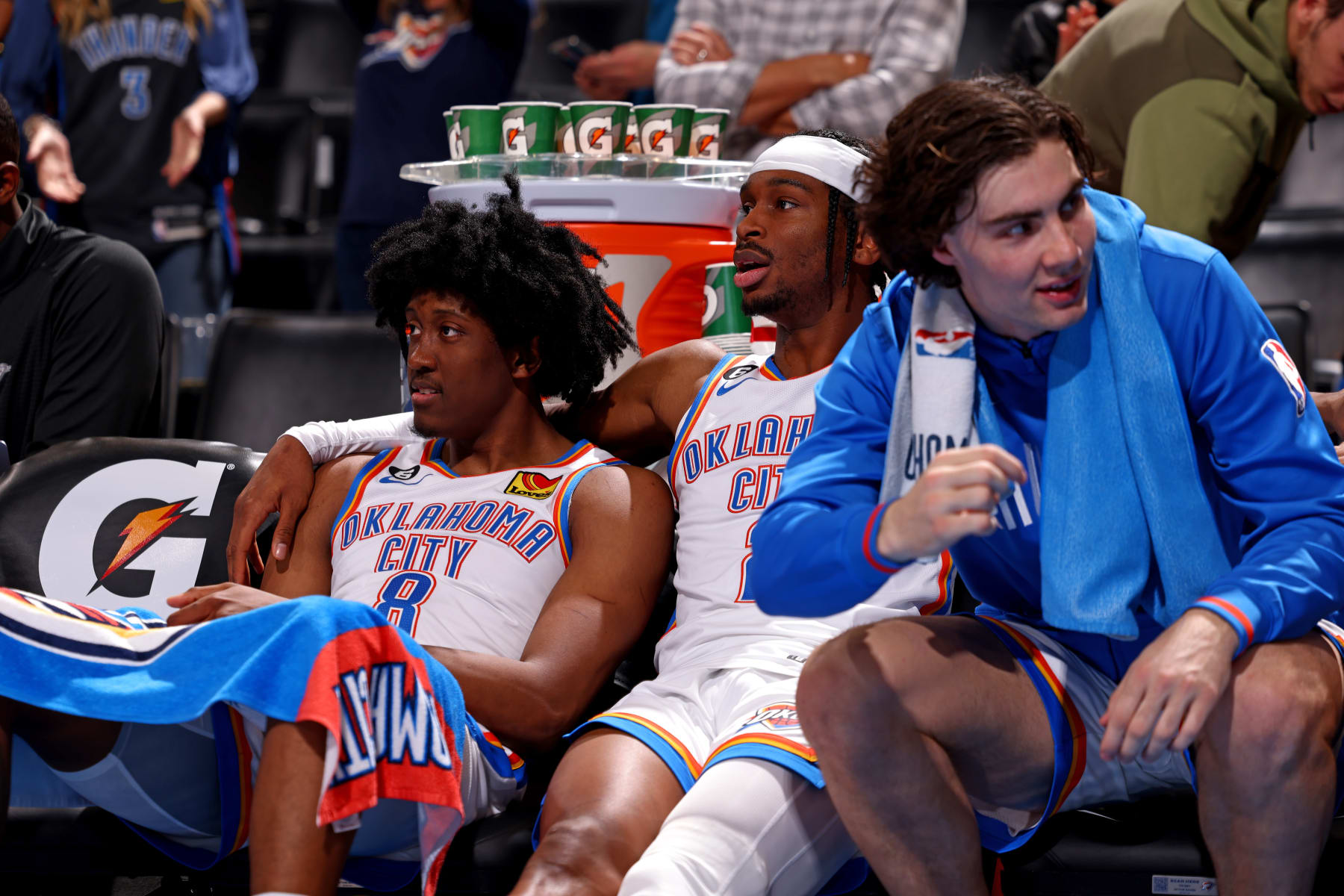 Shai Gilgeous-Alexander, Jalen Williams and Josh Giddey.