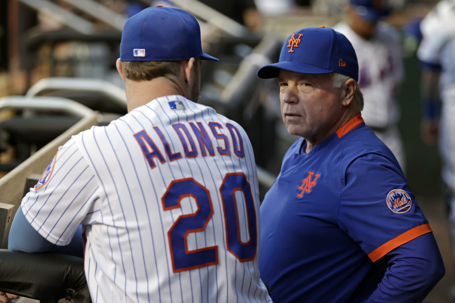 Pete Alonso (L) and Buck Showalter (R)