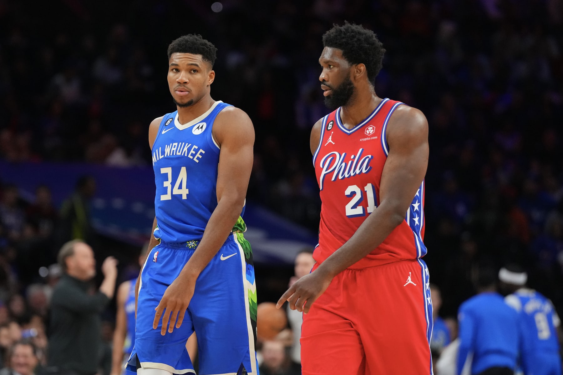 Giannis Antetokounmpo and Joel Embiid