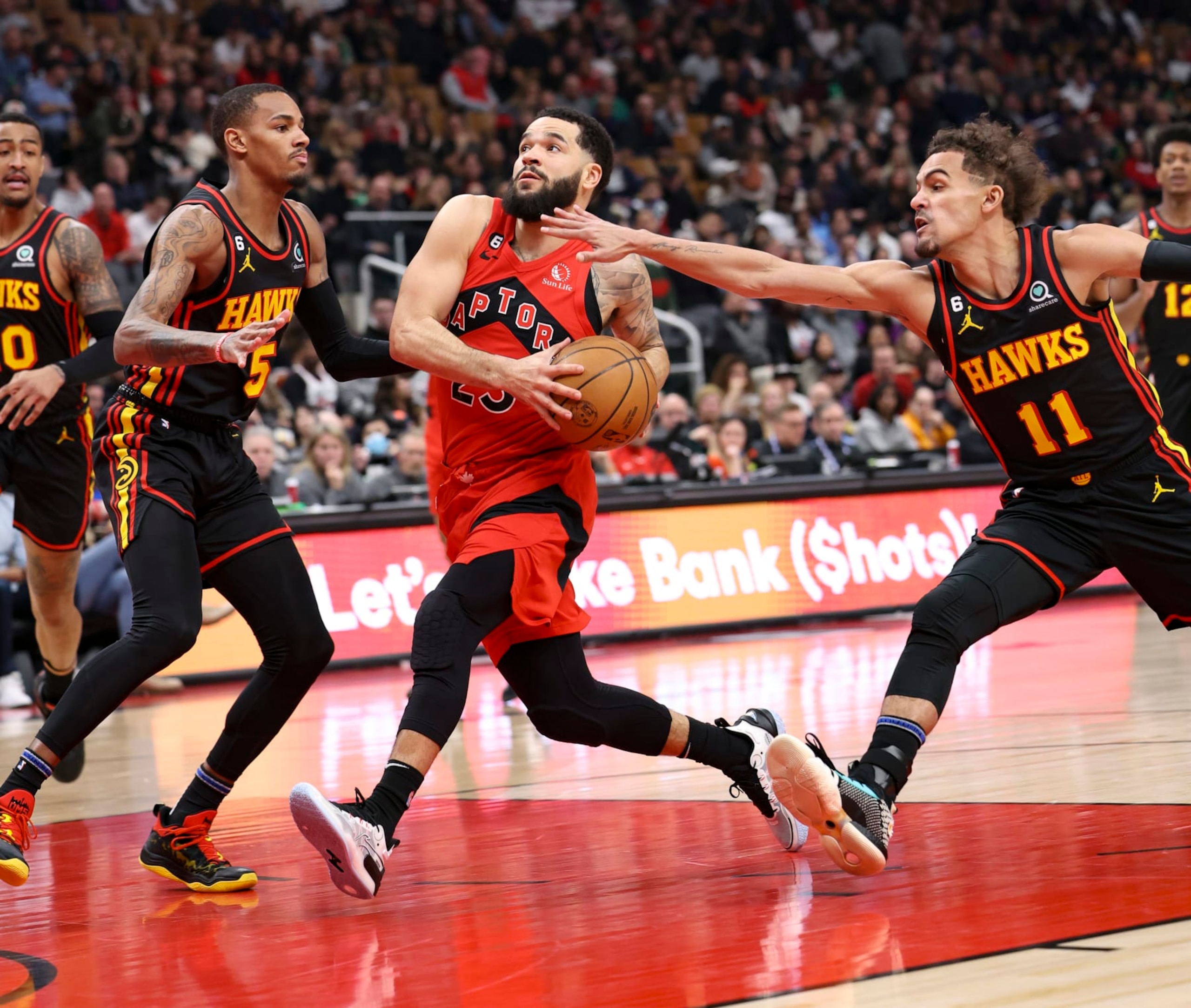 Fred VanVleet, Trae Young and Dejounte Murray Fred VanVleet, Trae Young and Dejounte Murray