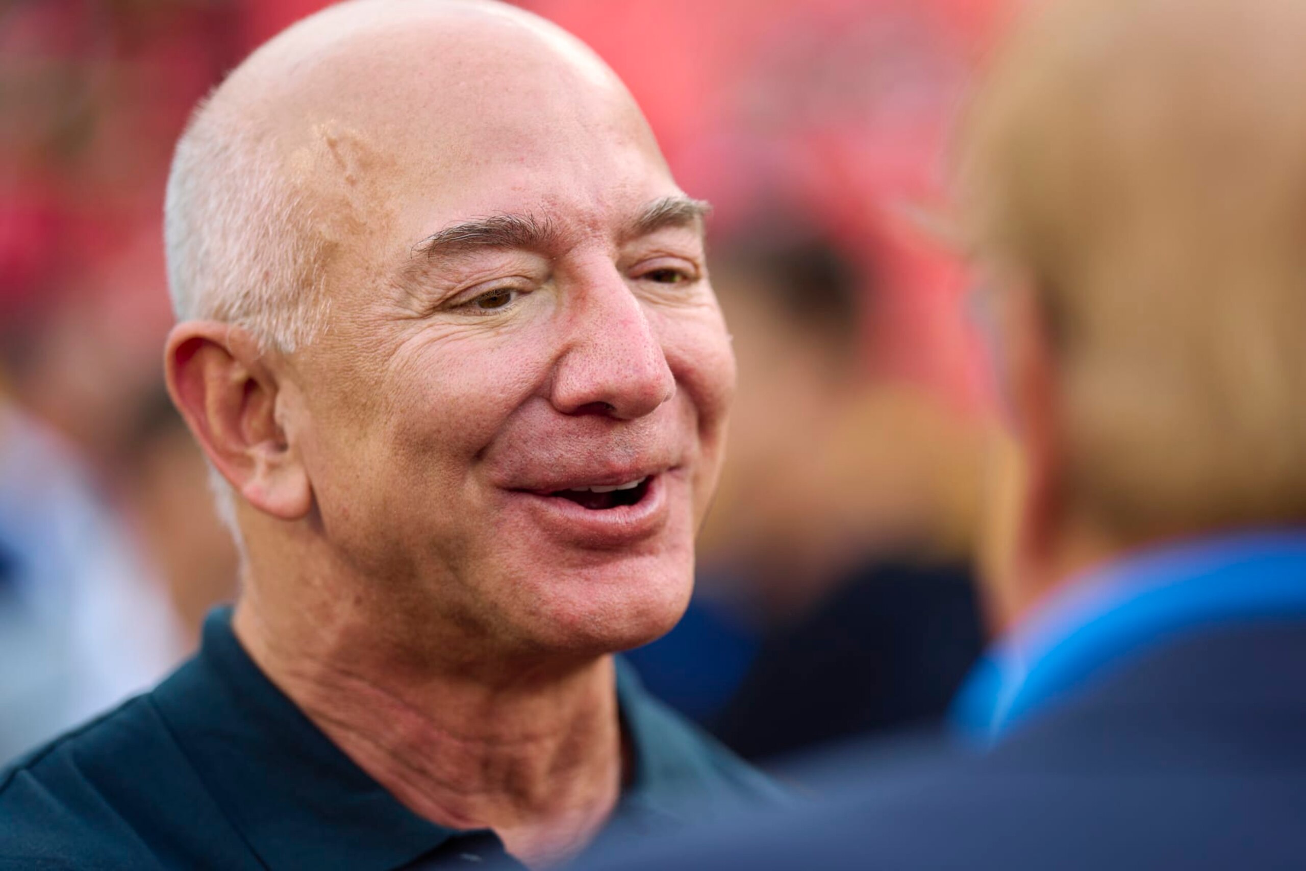KANSAS CITY, MO - SEPTEMBER 15: Jeff Bezos looks on from the sidlines before kickoff between the Kansas City Chiefs and Los Angeles Chargers at GEHA Field at Arrowhead Stadium on September 15, 2022 in Kansas City, Missouri. (Photo by Cooper Neill/Getty Images) KANSAS CITY, MO - SEPTEMBER 15: Jeff Bezos looks on from the sidlines before kickoff between the Kansas City Chiefs and Los Angeles Chargers at GEHA Field at Arrowhead Stadium on September 15, 2022 in Kansas City, Missouri. (Photo by Cooper Neill/Getty Images)