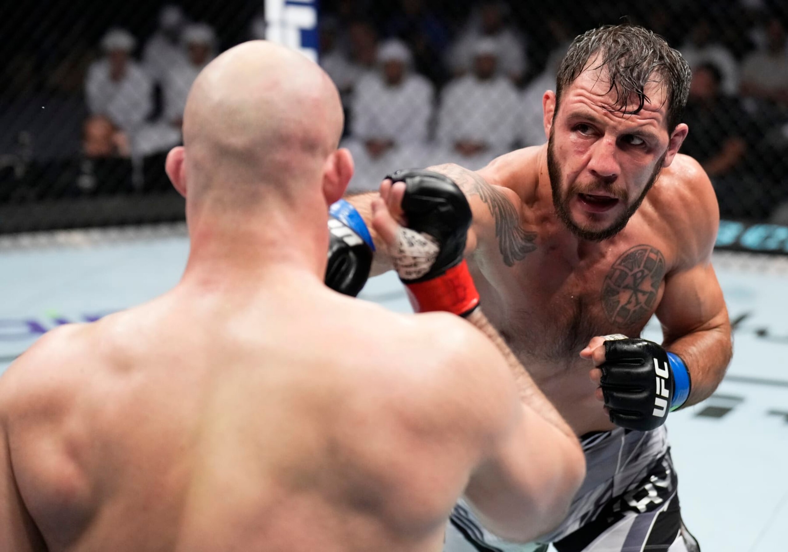 Nikita Krylov showed his toughness against Volkan Oezdemir. Nikita Krylov showed his toughness against Volkan Oezdemir.