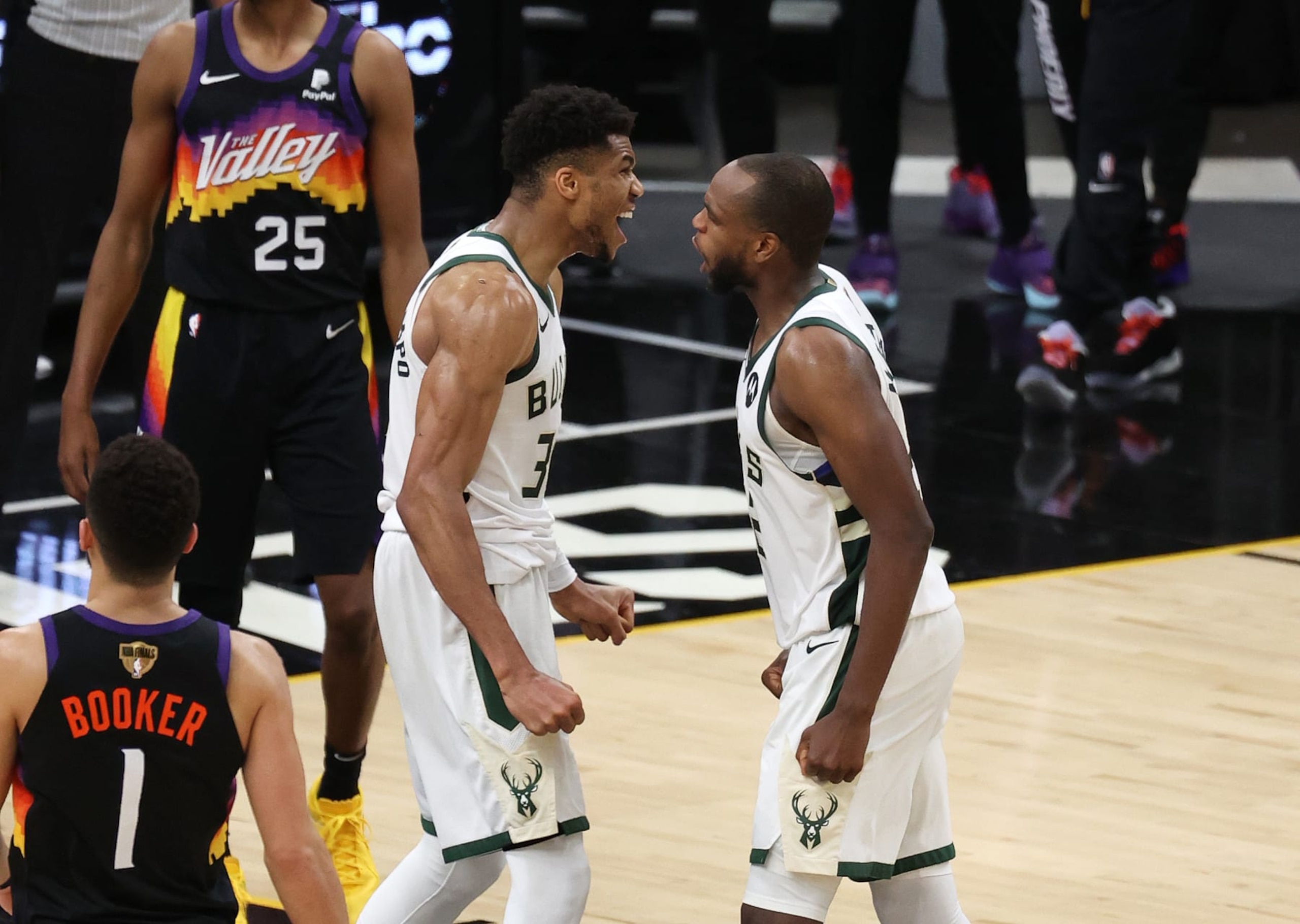 Giannis Antetokounmpo and Khris Middleton