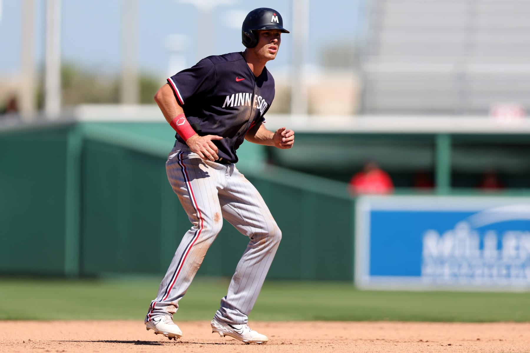 FORT MYERS, FLORIDA - FEBRUARY 27: Max Kepler #26 of the Minnesota Twins in action against the Boston Red Sox during the fifth inning at JetBlue Park at Fenway South on February 27, 2023 in Fort Myers, Florida. (Photo by Megan Briggs/Getty Images)