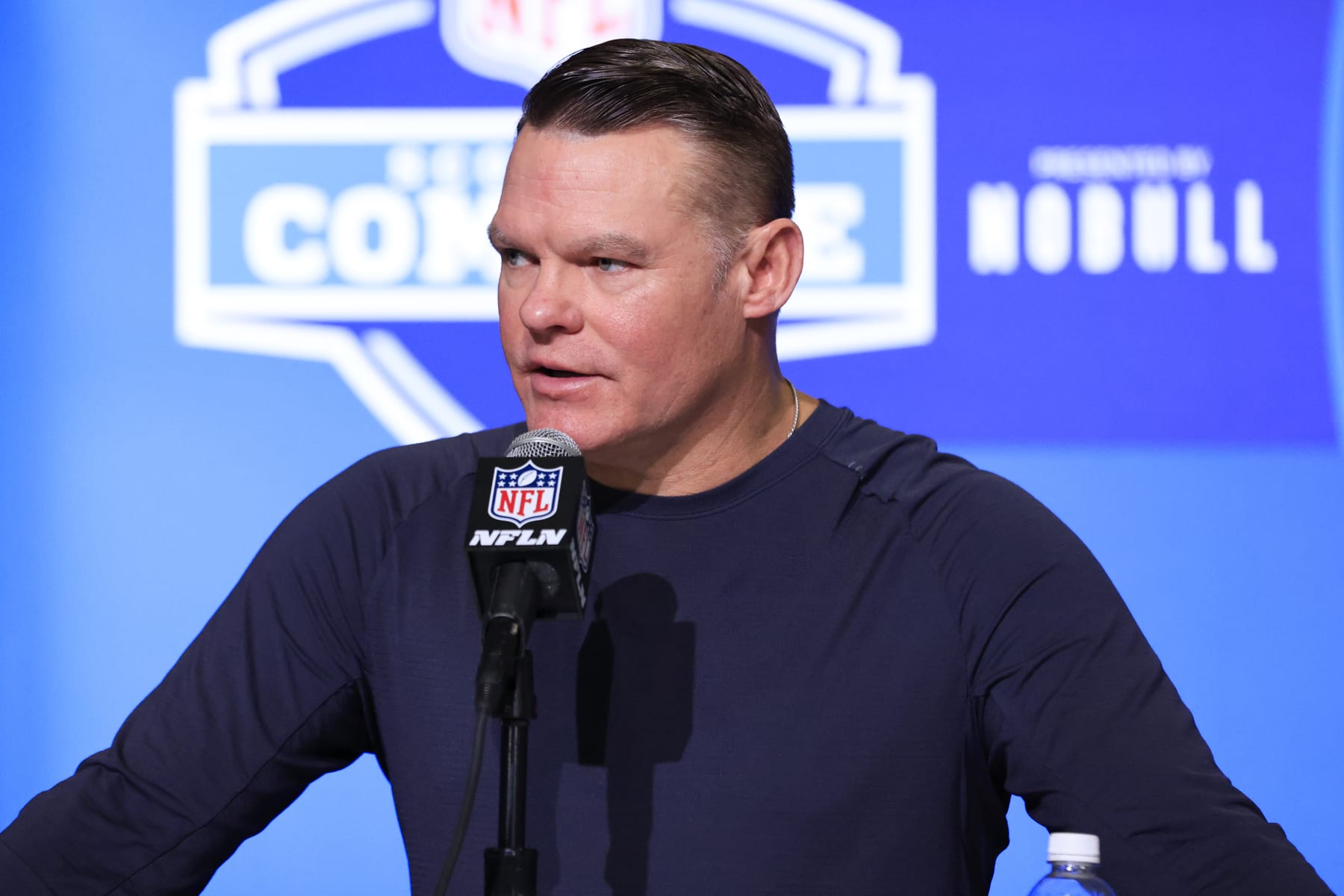 INDIANAPOLIS, INDIANA - MARCH 01: General manager Chris Ballard of the Indianapolis Colts speaks to the media during the NFL Combine at Lucas Oil Stadium on March 01, 2023 in Indianapolis, Indiana. (Photo by Justin Casterline/Getty Images)