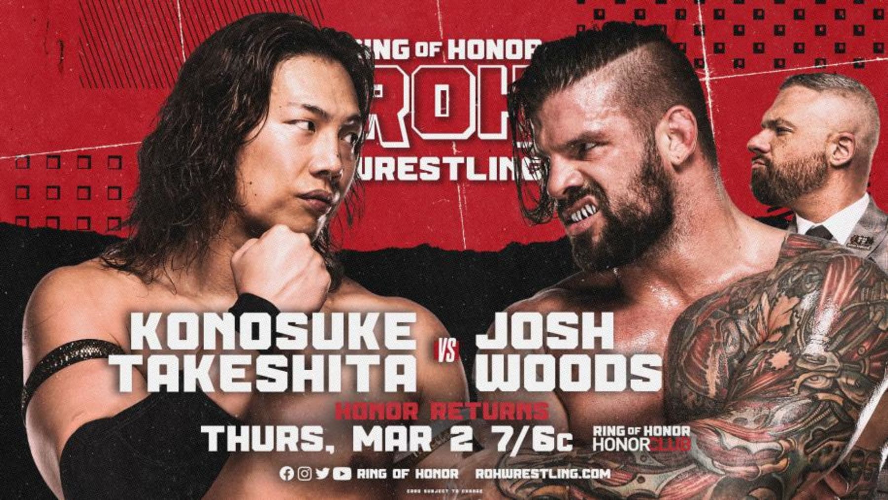 Konosuke Takeshita and Josh Woods.
