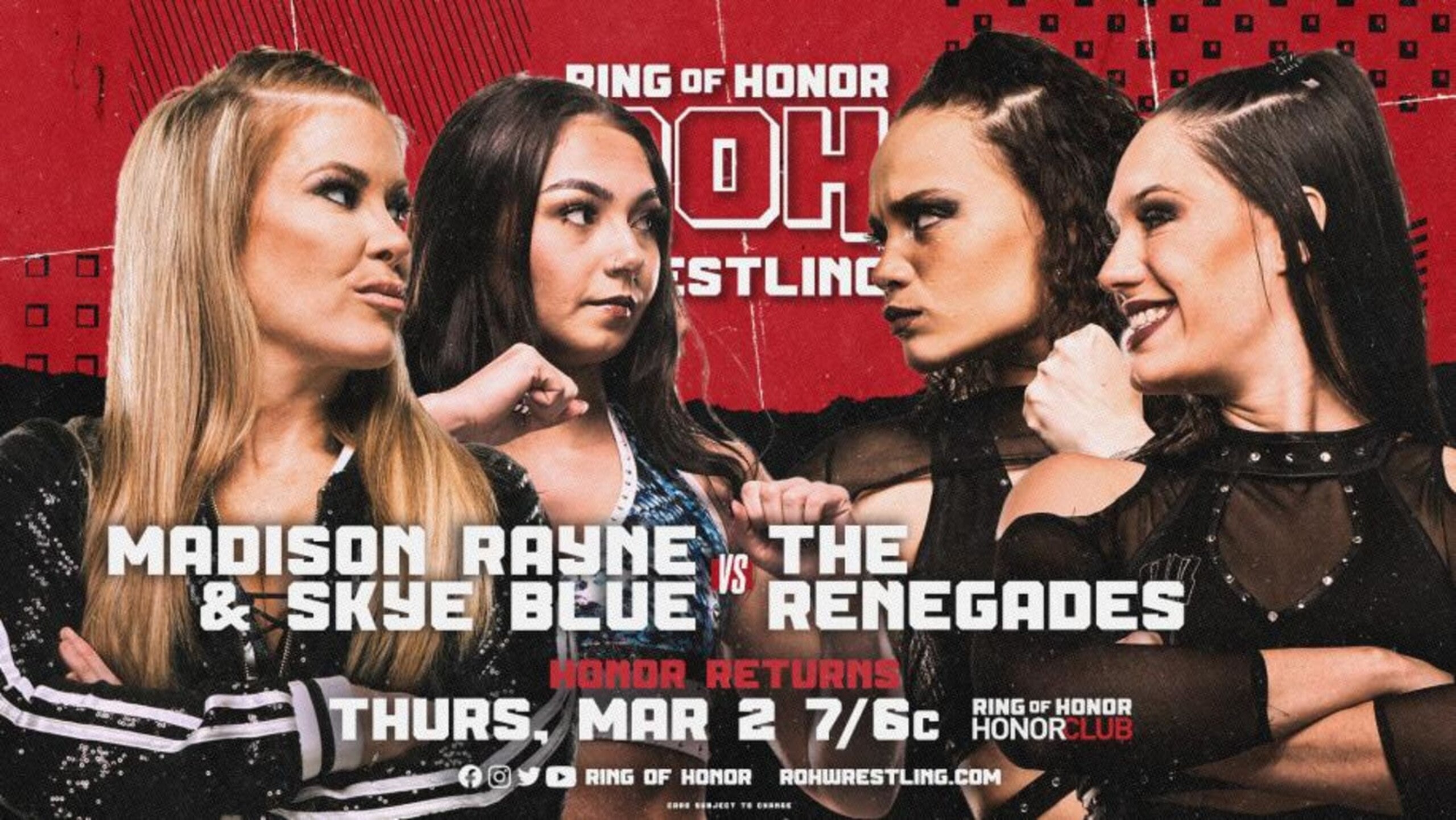 Madison Rayne, Skye Blue and The Renegades. Madison Rayne, Skye Blue and The Renegades.
