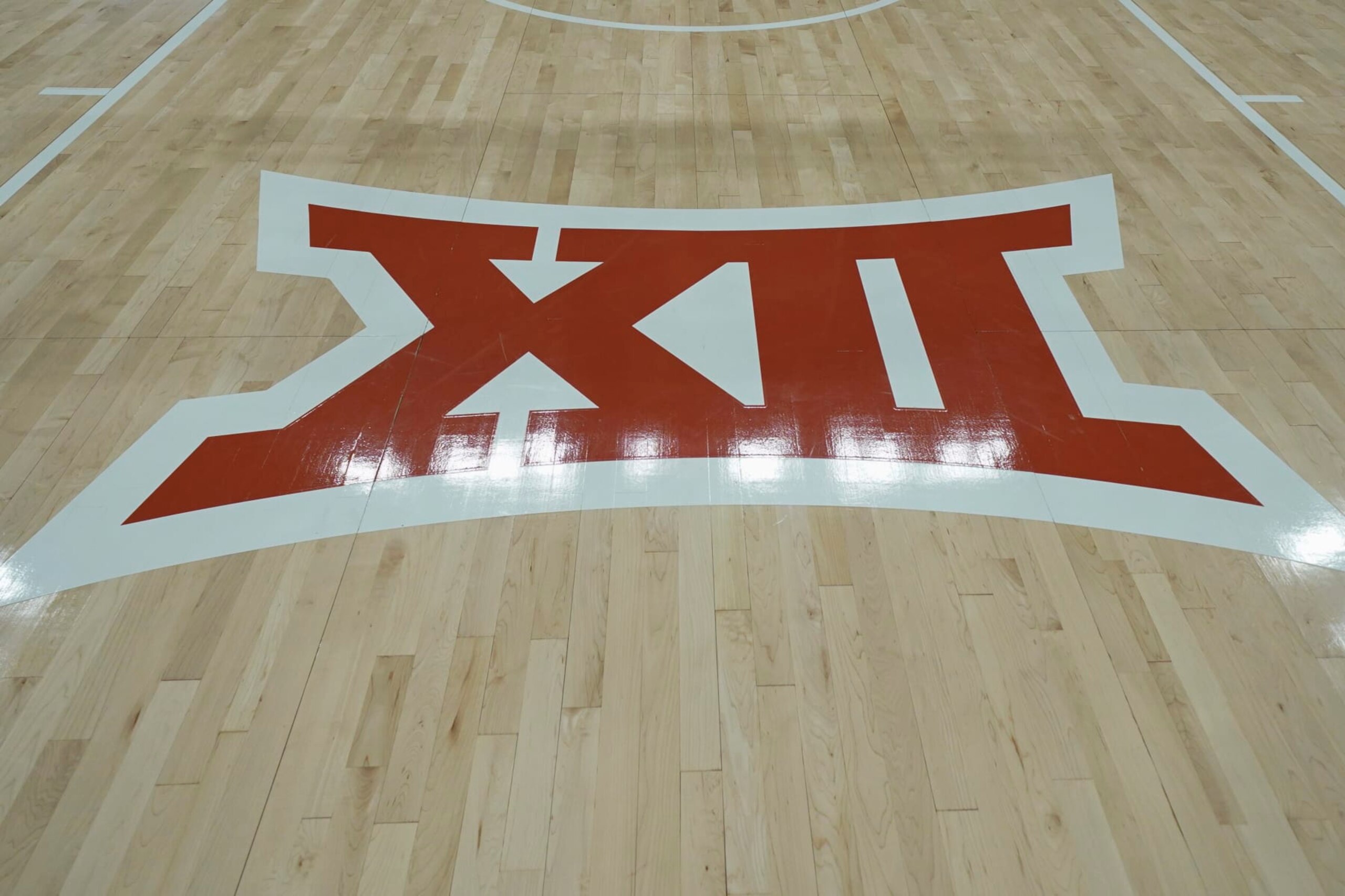 AUSTIN, TX - DECEMBER 1:  The Big 12 logo at the Moody Center, home of the Texas Longhorns, in Austin, Texas on December 1, 2022.  (Photo by Porter Binks/Getty Images)