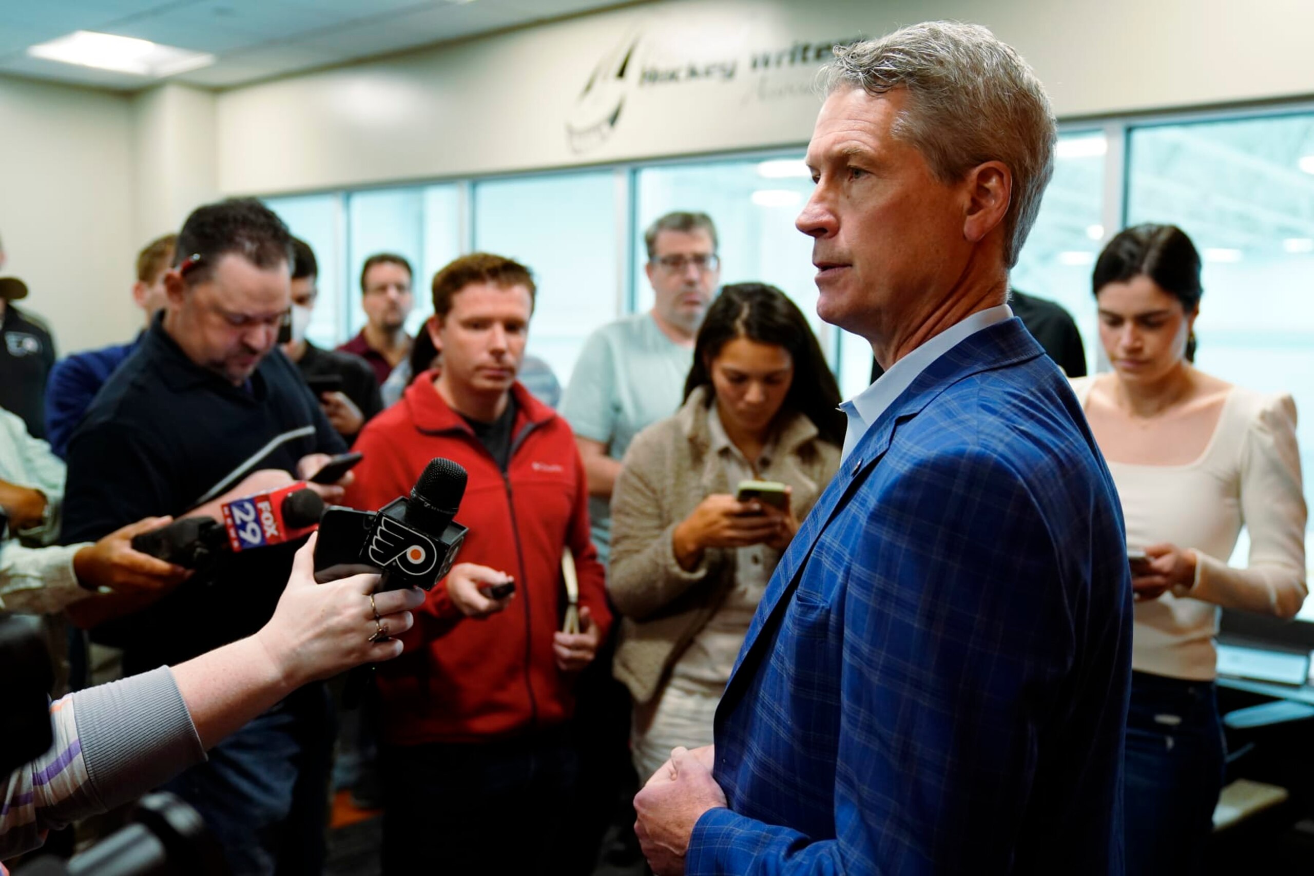Flyers GM Chuck Fletcher is under fire for a disappointing NHL Trade Deadline. Flyers GM Chuck Fletcher is under fire for a disappointing NHL Trade Deadline.