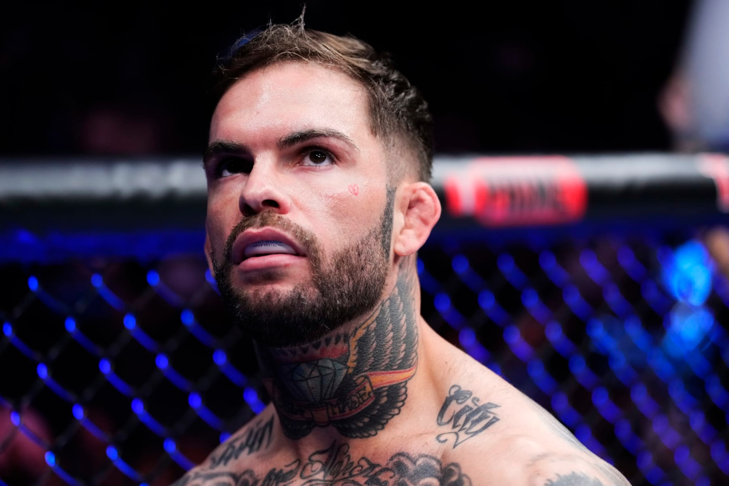 LAS VEGAS, NEVADA - MARCH 04: Cody Garbrandt enters the Octagon in a bantamweight fight during the UFC 285 event at T-Mobile Arena on March 04, 2023 in Las Vegas, Nevada. (Photo by Jeff Bottari/Zuffa LLC via Getty Images)