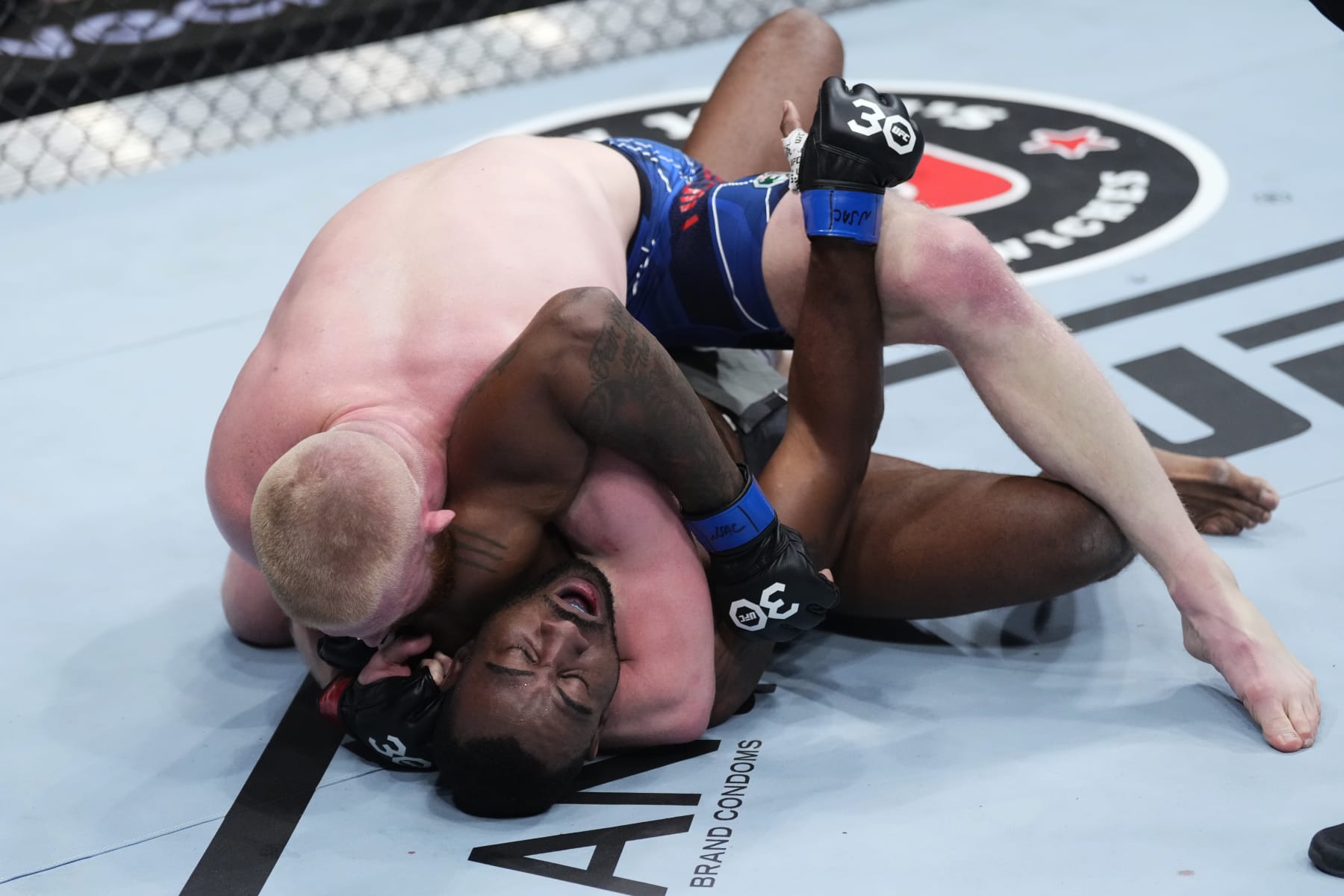LAS VEGAS, NEVADA - MARCH 04: Bo Nickal submits Jamie Pickett in a middleweight fight during the UFC 285 event at T-Mobile Arena on March 04, 2023 in Las Vegas, Nevada. (Photo by Jeff Bottari/Zuffa LLC via Getty Images)