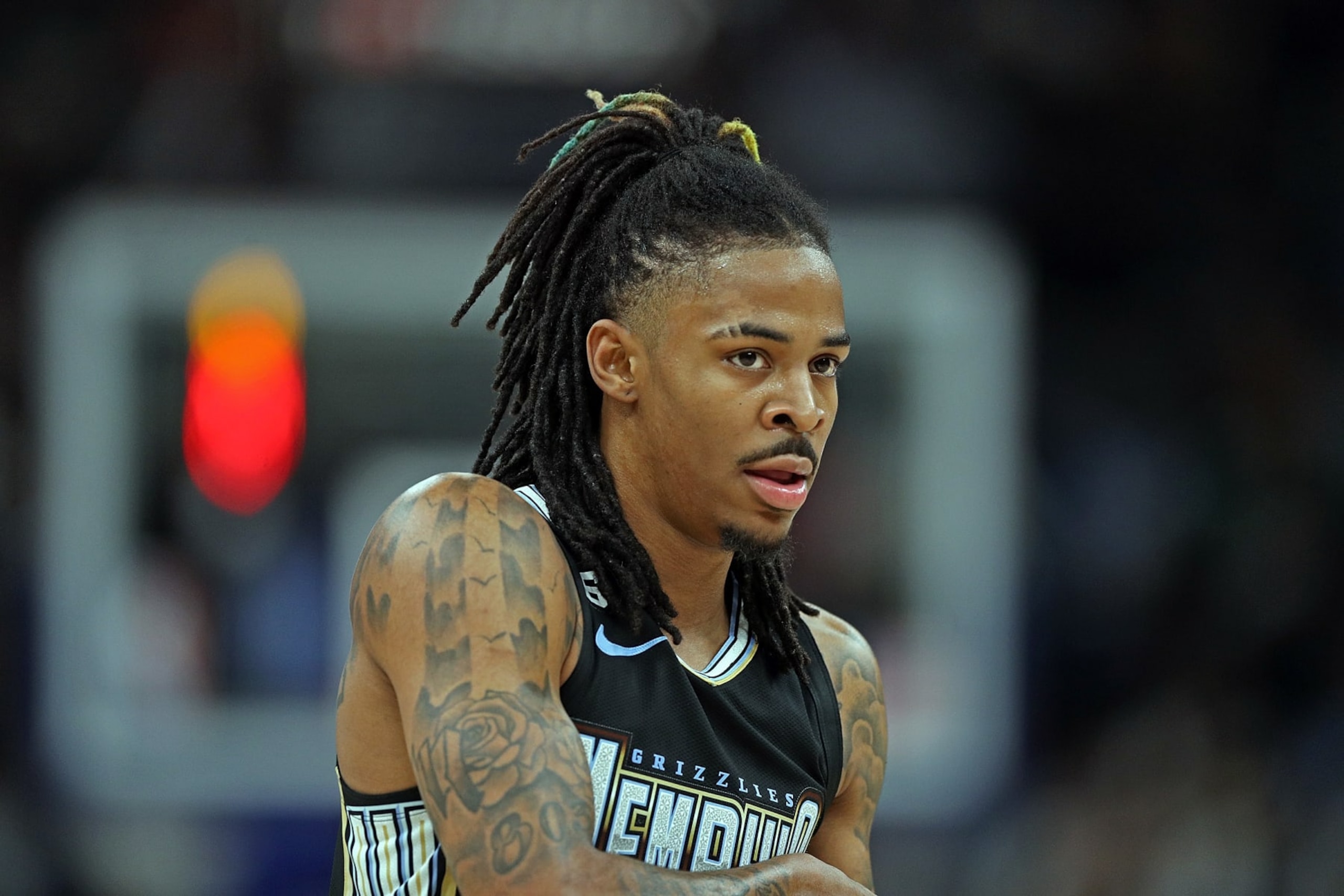 MEMPHIS, TENNESSEE - FEBRUARY 28: Ja Morant #12 of the Memphis Grizzlies during the game against the Los Angeles Lakers at FedExForum on February 28, 2023 in Memphis, Tennessee. NOTE TO USER: User expressly acknowledges and agrees that, by downloading and or using this photograph, User is consenting to the terms and conditions of the Getty Images License Agreement. (Photo by Justin Ford/Getty Images) MEMPHIS, TENNESSEE - FEBRUARY 28: Ja Morant #12 of the Memphis Grizzlies during the game against the Los Angeles Lakers at FedExForum on February 28, 2023 in Memphis, Tennessee. NOTE TO USER: User expressly acknowledges and agrees that, by downloading and or using this photograph, User is consenting to the terms and conditions of the Getty Images License Agreement. (Photo by Justin Ford/Getty Images)