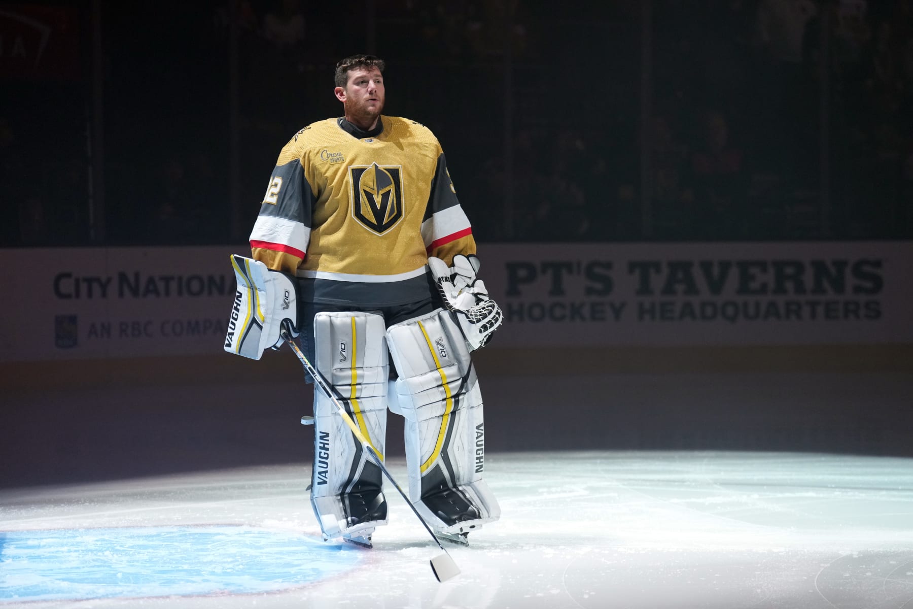 LAS VEGAS, NEVADA - MARCH 05: Jonathan Quick #32 of the Vegas Golden Knights is seen prior to the game against the Montreal Canadiens at T-Mobile Arena on March 05, 2023 in Las Vegas, Nevada. (Photo by Chris Unger/Getty Images)