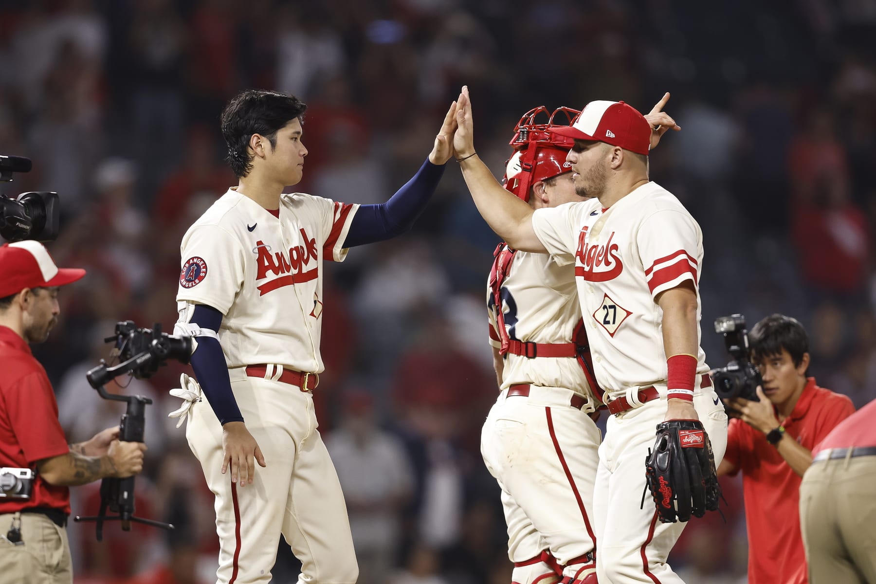 Shohei Ohtani (L) and Mike Trout (R), Los Angeles Angels