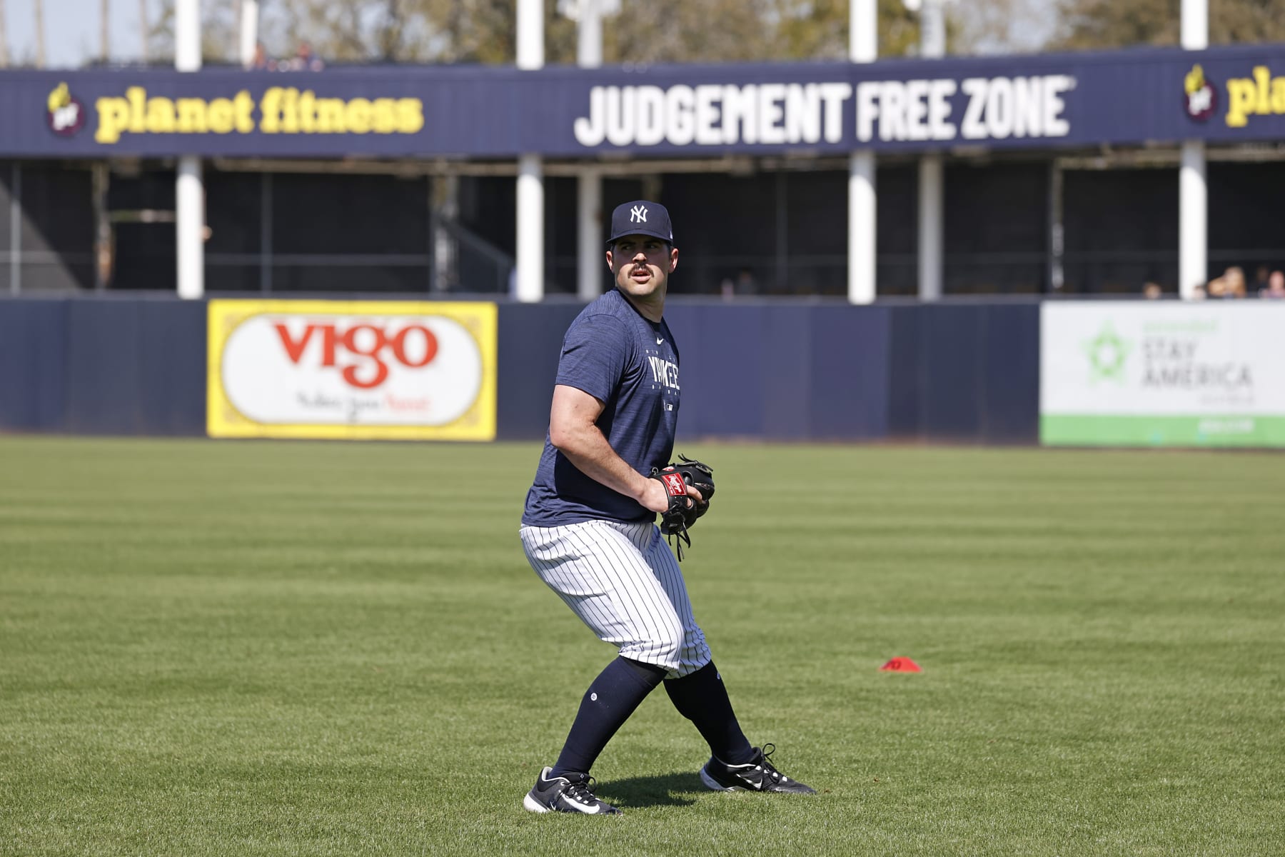 TAMPA, FL - FEBRUARY 20: Carlos Rodón #55 of the New York Yankees during Spring Training at George M. Steinbrenner Field on February 20, 2023 in Tampa, Florida. (Photo by New York Yankees/Getty Images)