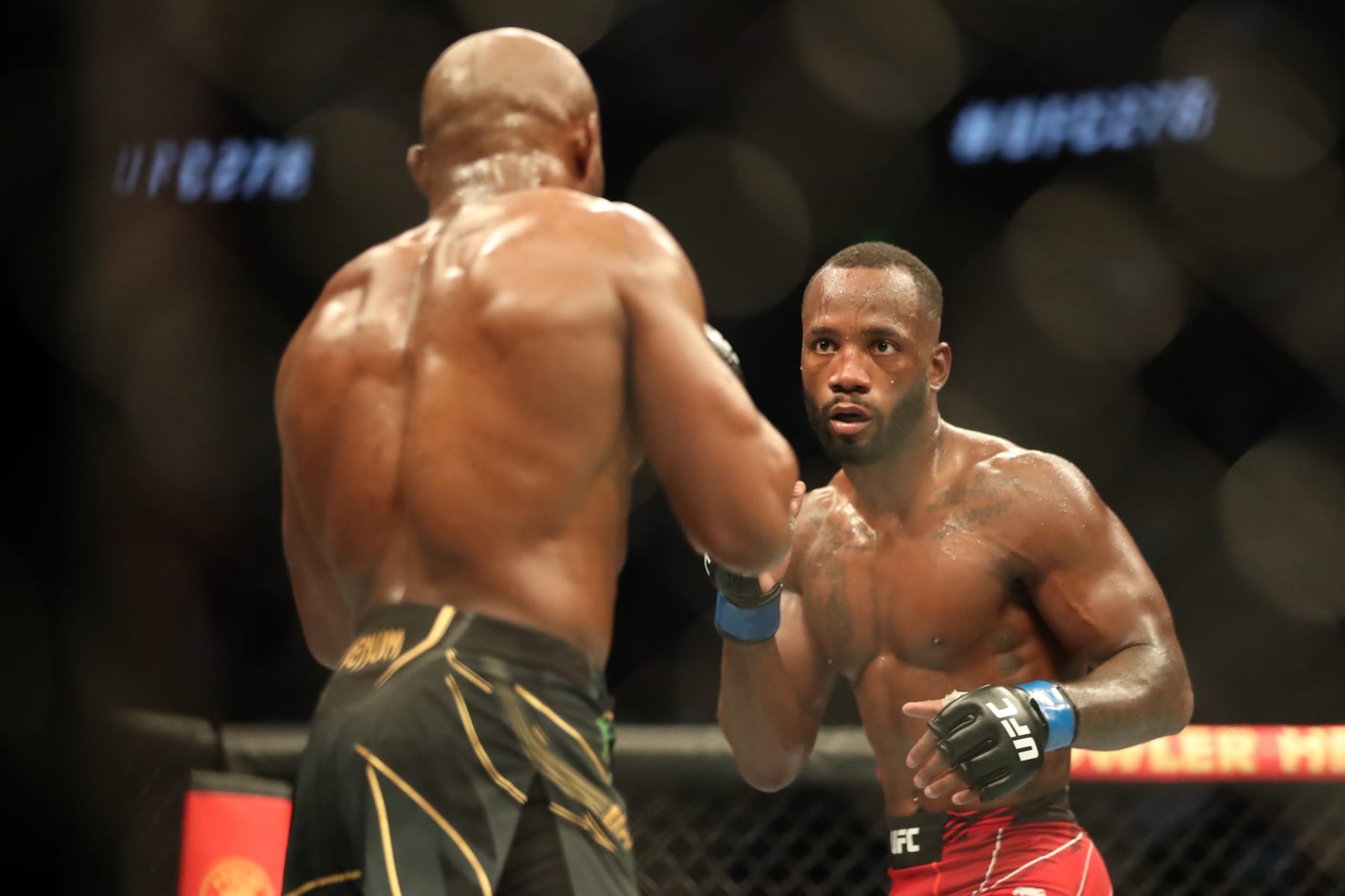 Kamaru Usman (left) and Leon Edwards. 