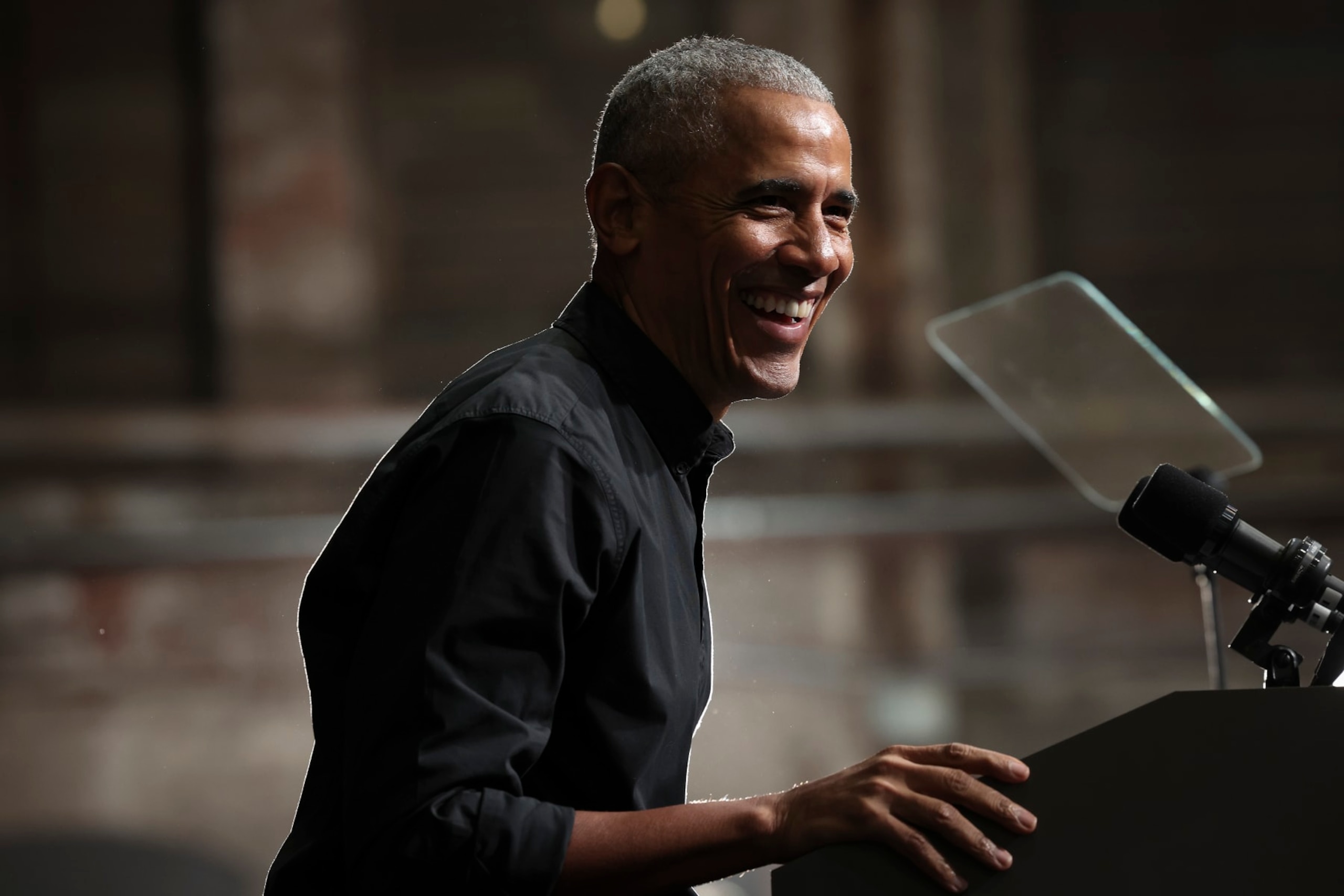 ATLANTA, GEORGIA - DECEMBER 01: Former U.S. President Barack Obama campaigns for Georgia Democratic Senate candidate U.S. Sen. Raphael Warnock (D-GA) at a rally December 1, 2022 in Atlanta, Georgia. Sen. Warnock continues to campaign throughout Georgia for the runoff election on December 6 against his Republican challenger Herschel Walker.  (Photo by Win McNamee/Getty Images)