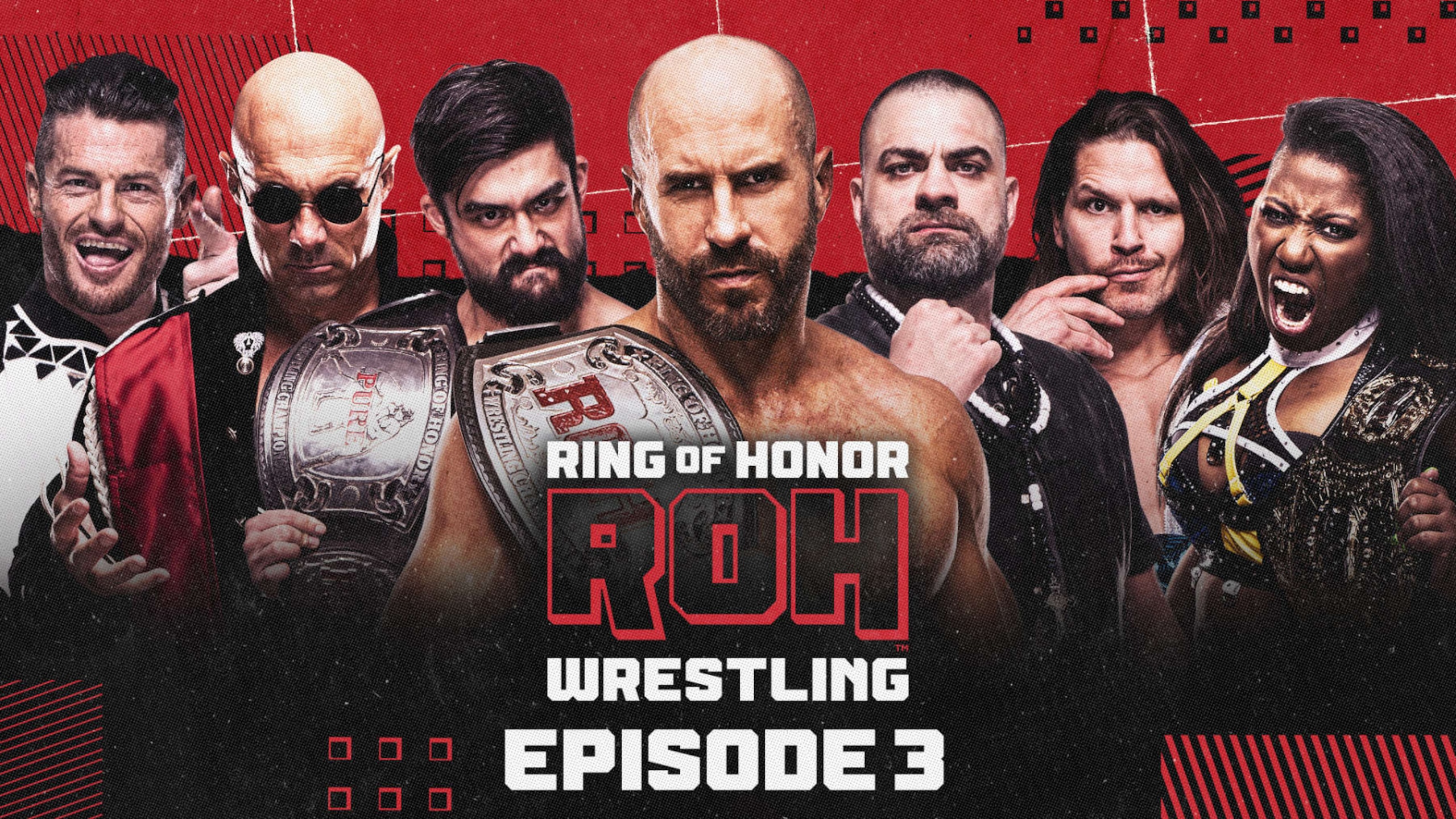 The Ring of Honor logo and stars.