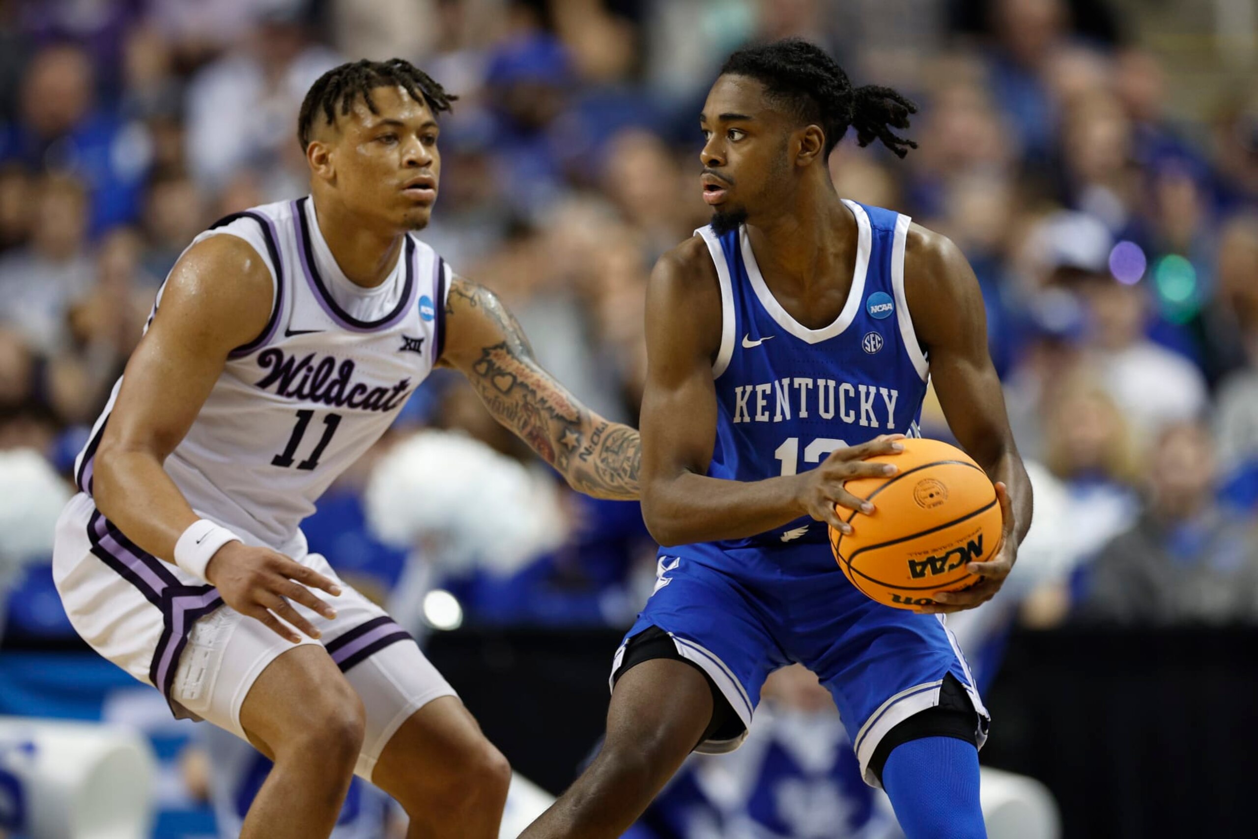 Kansas State's Keyontae Johnson and Kentucky's Antonio Reeves