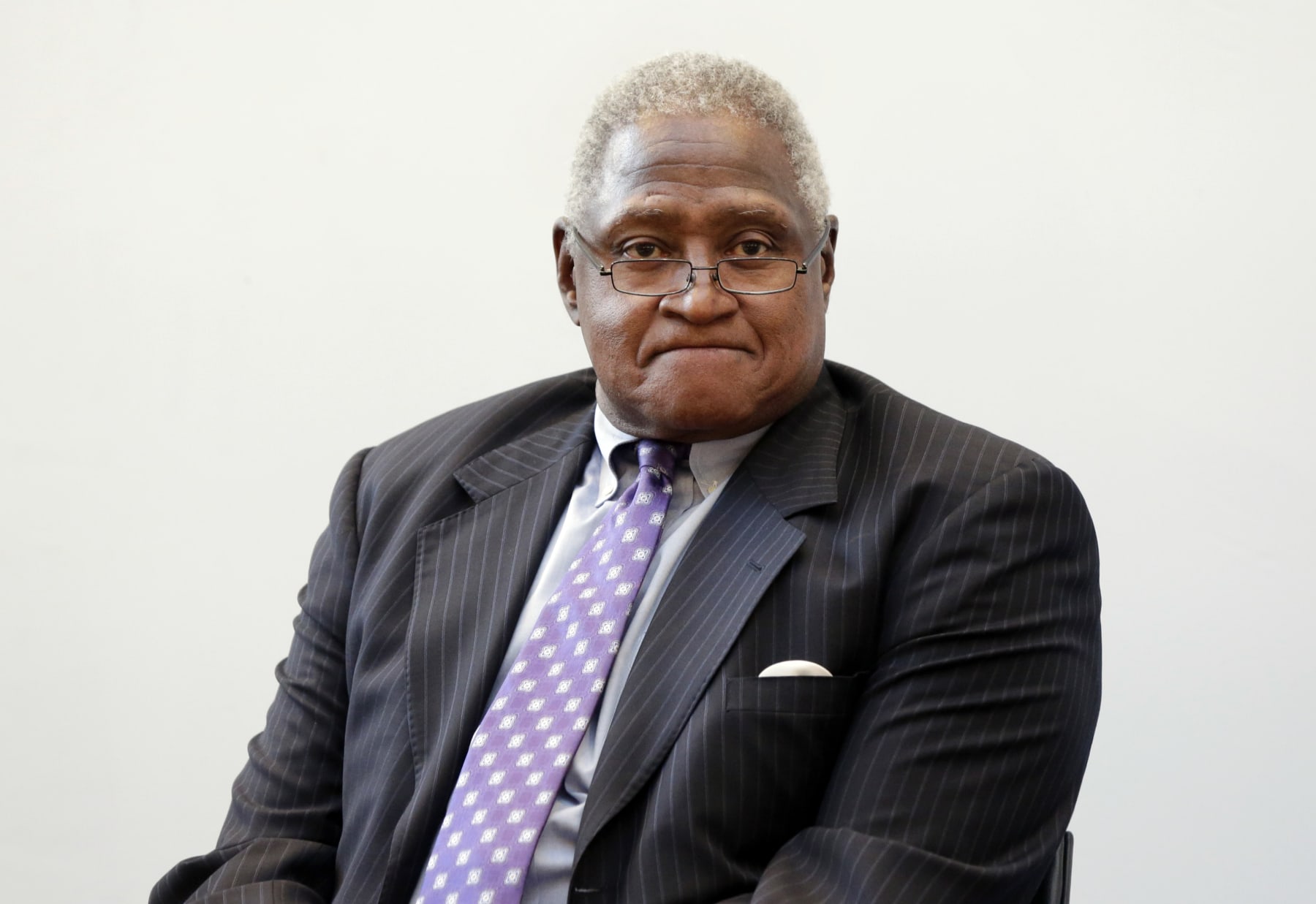 Former New York Knick Willis Reed attends ceremonies for New York's renovated Madison Square Garden, Thursday, Oct. 24, 2013. (AP Photo/Richard Drew)