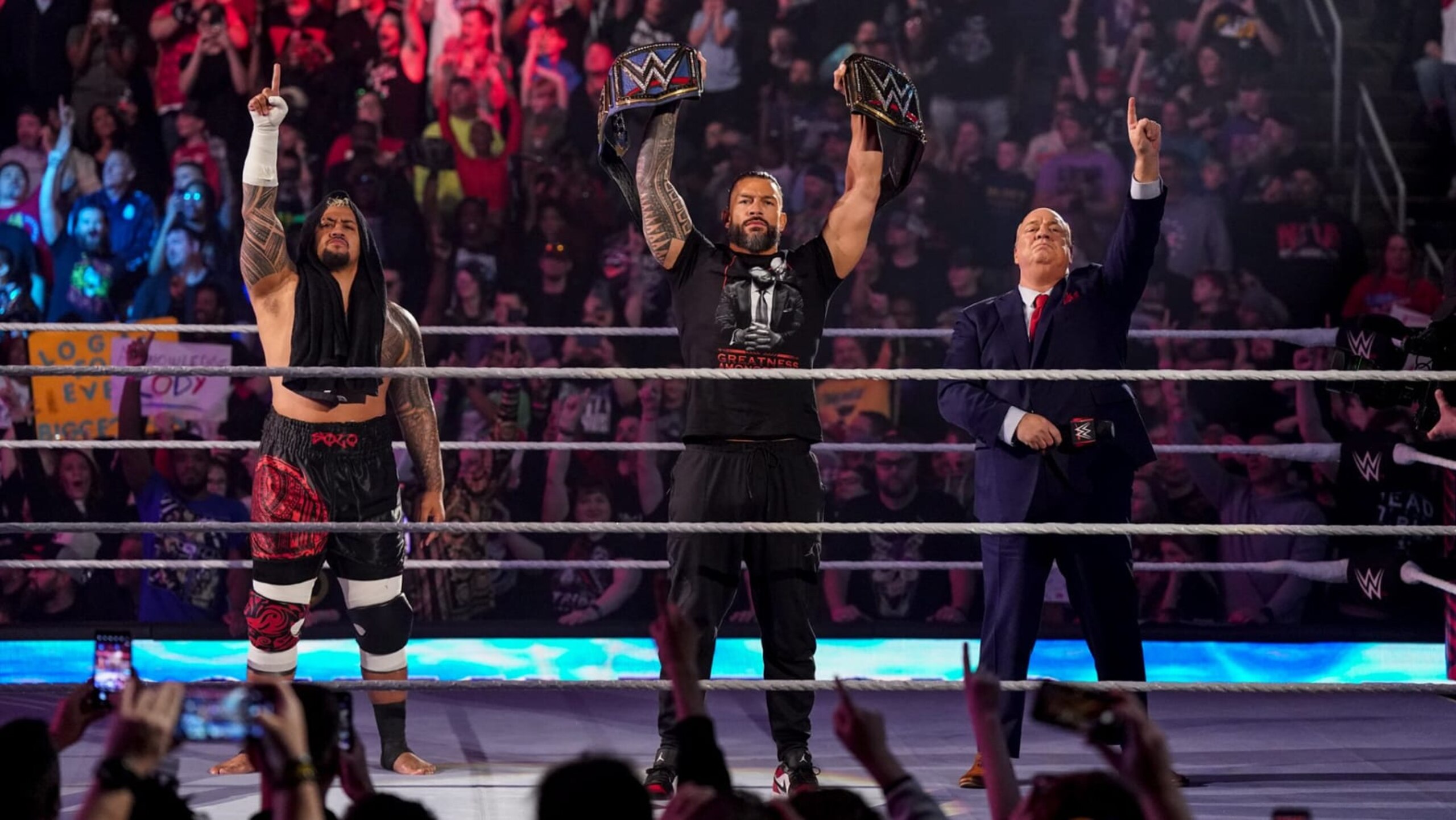 Roman Reigns may lose at WrestleMania, but the top prizes in WWE should stay unified.