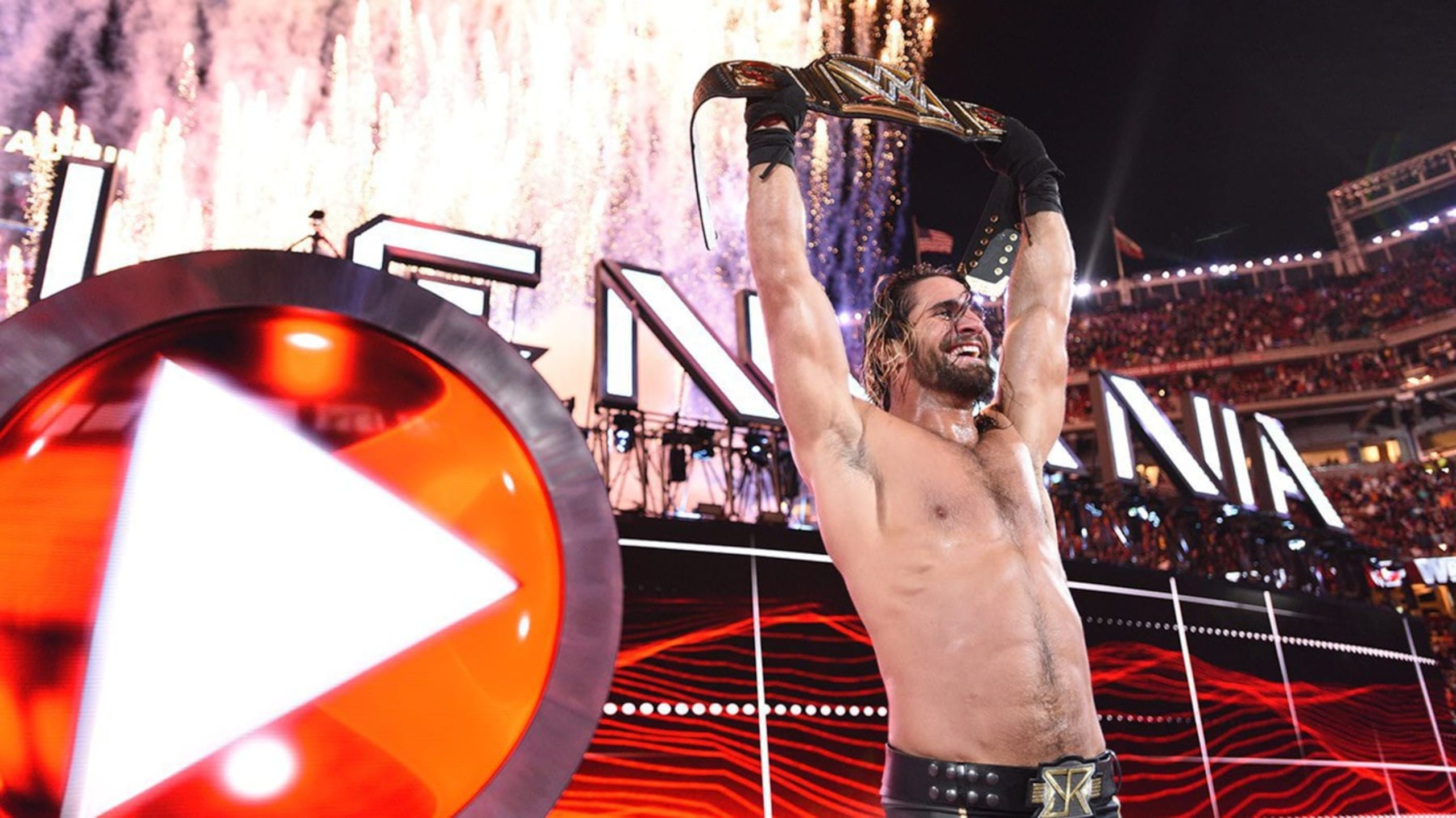 Where does Seth "Freakin" Rollins' first championship win land among modern WrestleMania main events?