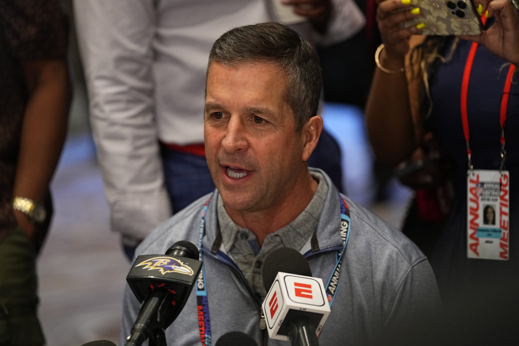 Ravens head coach John Harbaugh