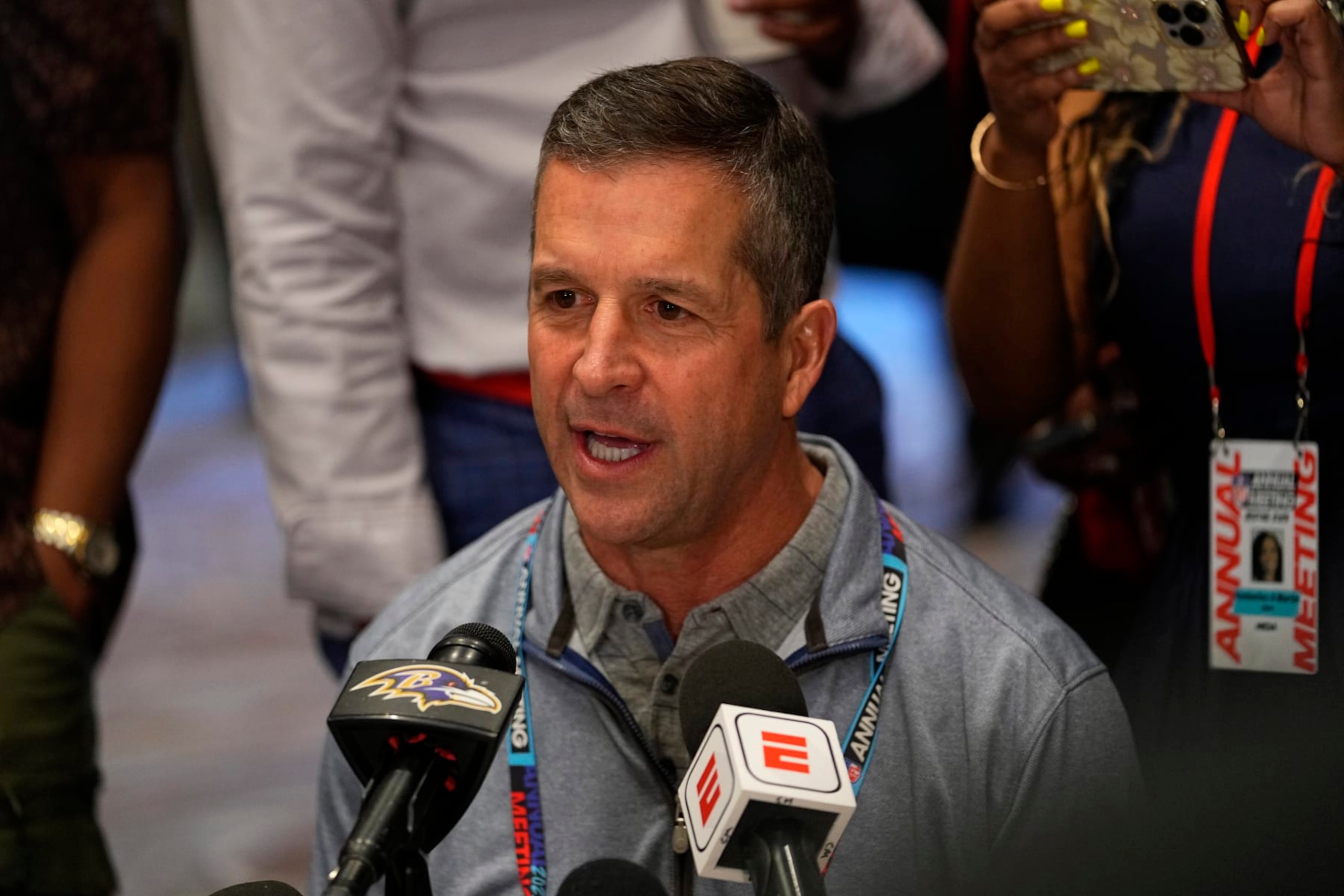 Ravens head coach John Harbaugh
