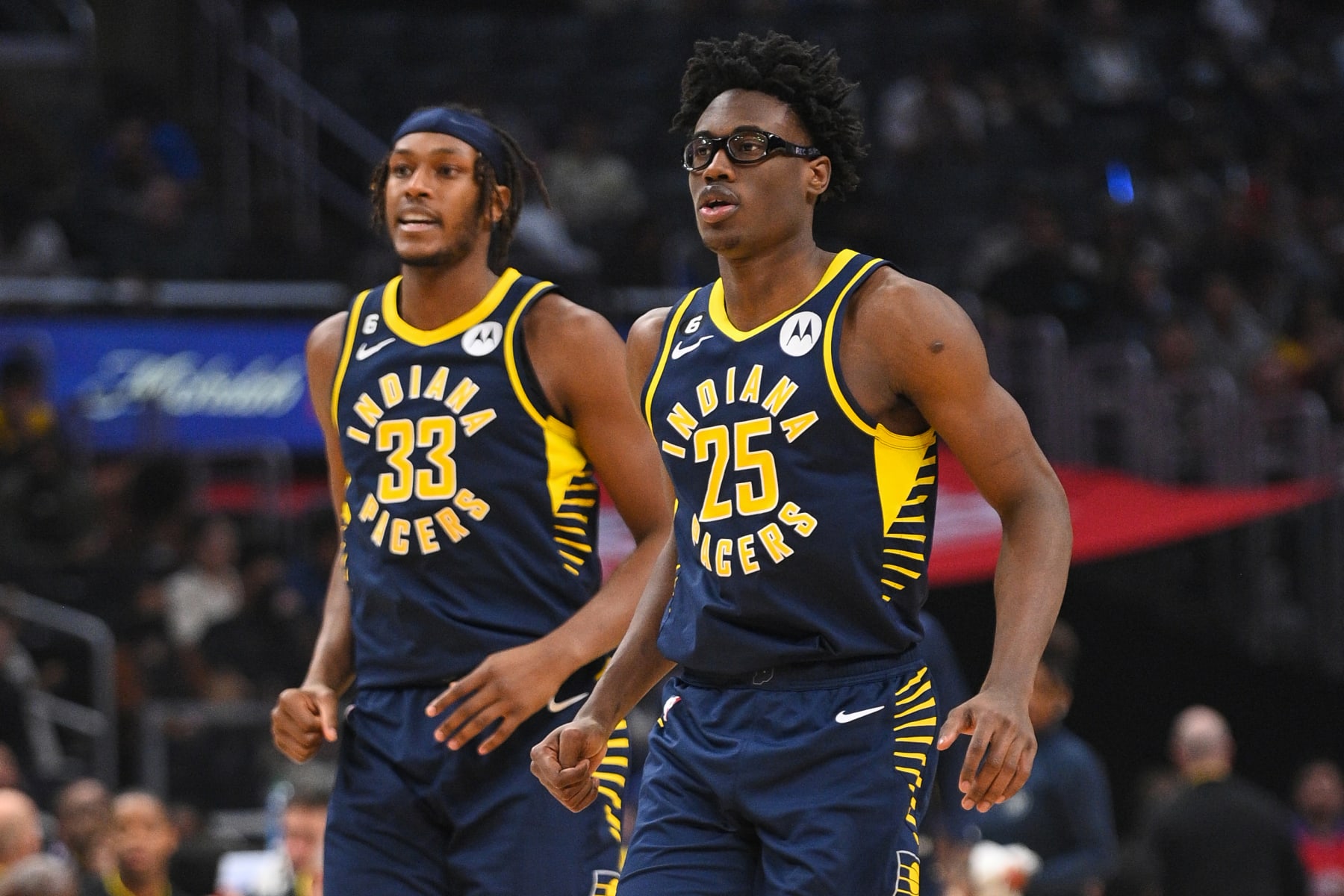 Myles Turner and Jalen Smith