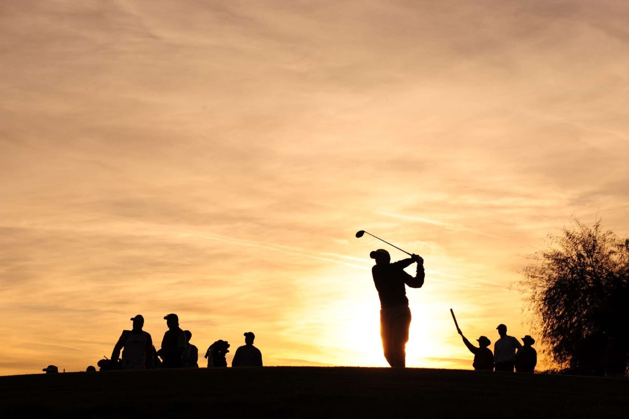 UNITED STATES - JANUARY 31:  Golf: FBR Open, Silhouette of miscellaneous action during Thursday play at TPC Scottsdale, Scottsdale, AZ 1/31/2008  (Photo by Robert Beck/Sports Illustrated via Getty Images)  (SetNumber: X79483 TK1 R5 F21)
