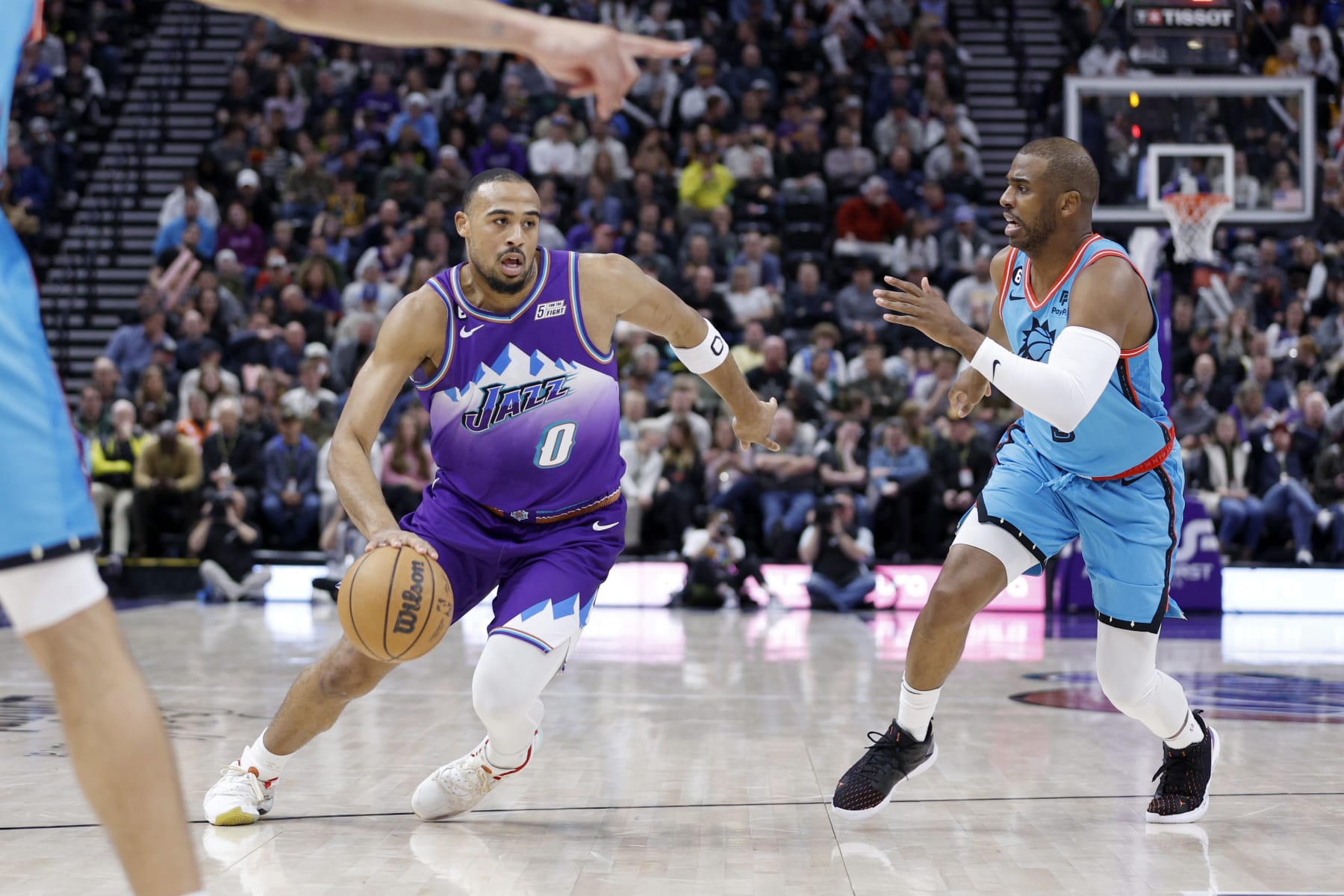 Talen Horton-Tucker and Chris Paul