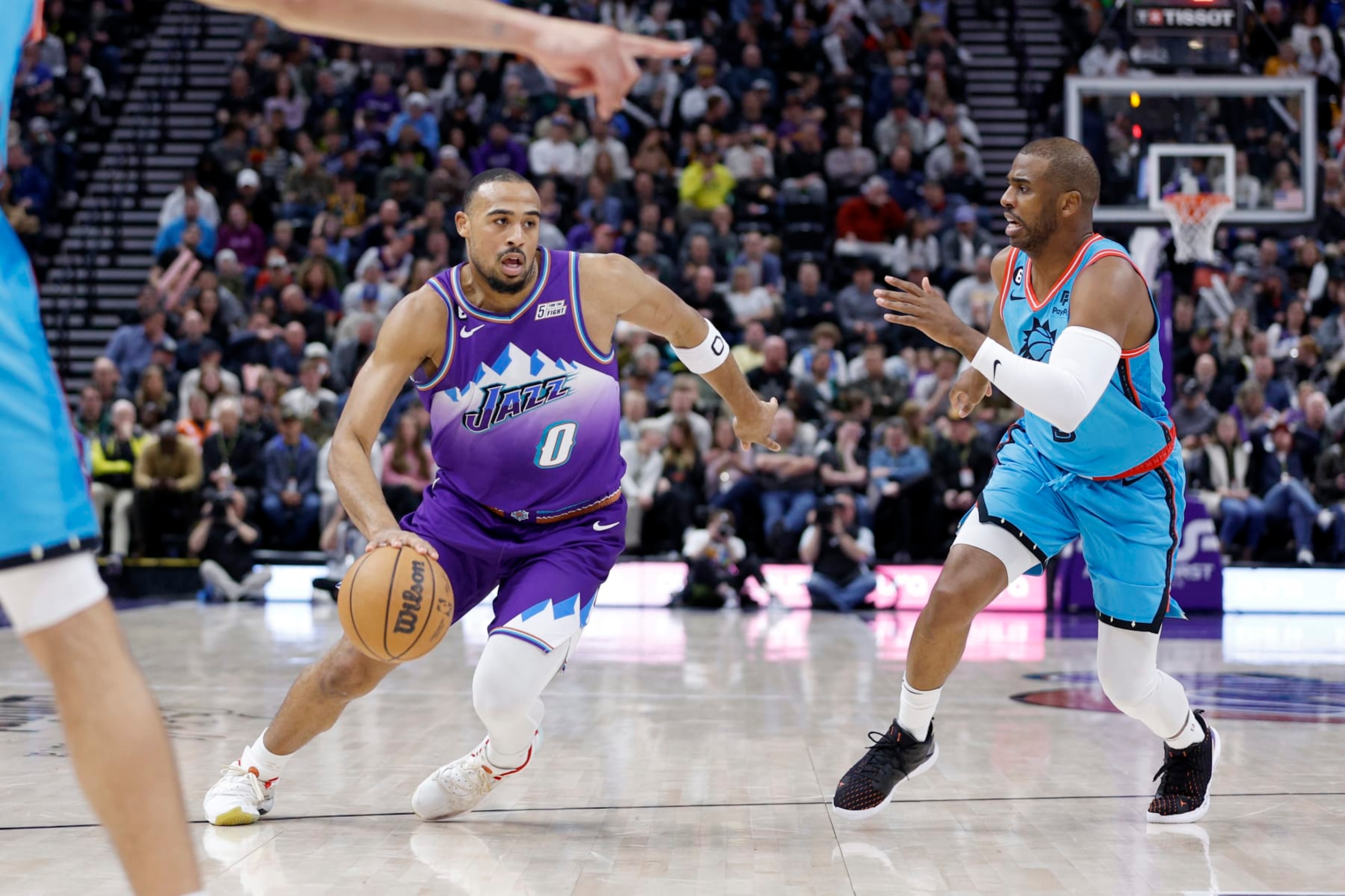 Talen Horton-Tucker and Chris Paul