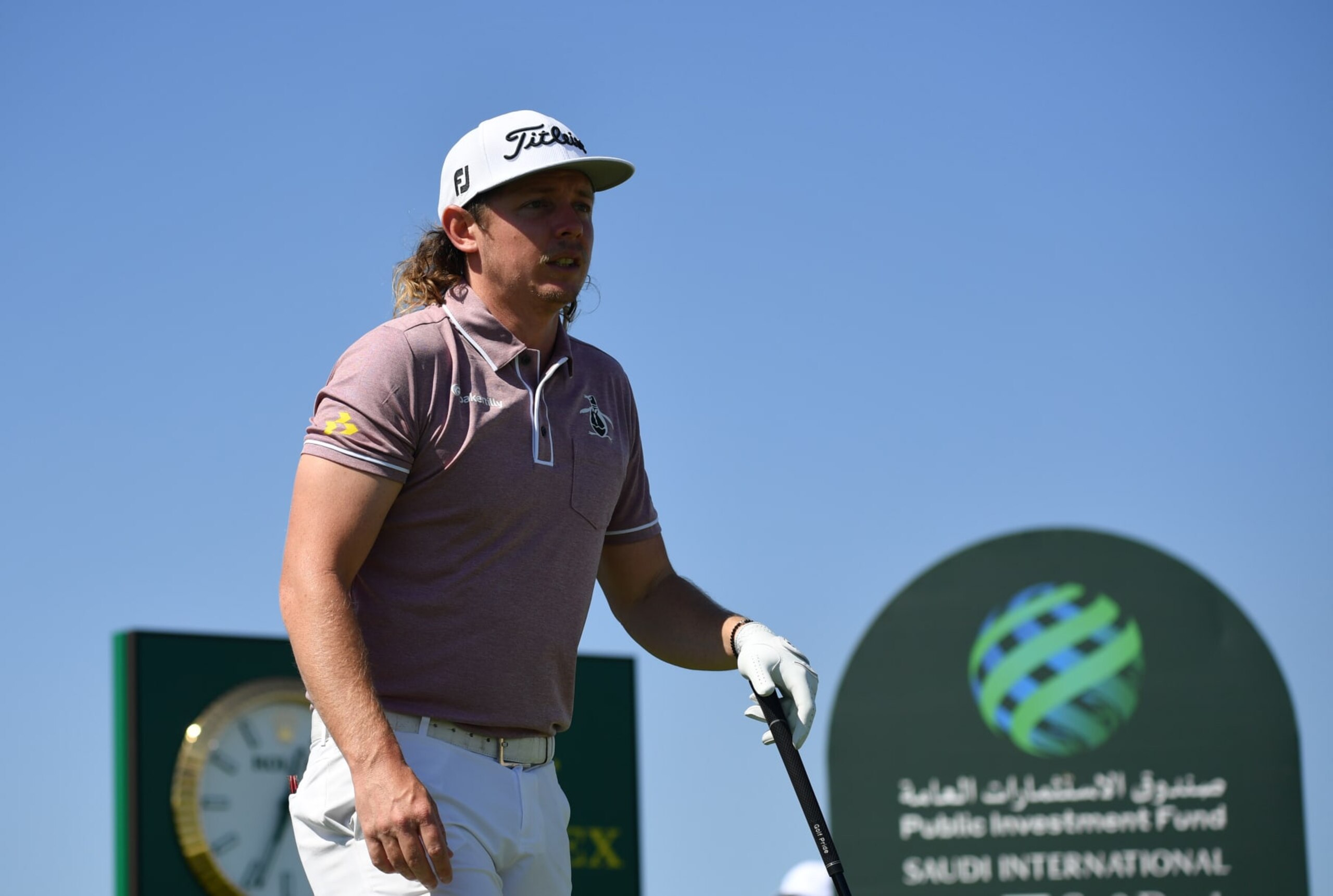 AL MUROOJ, SAUDI ARABIA - FEBRUARY 02: Cameron Smith of Australia looks on during the Day One of the PIF Saudi International at Royal Greens Golf & Country Club on February 02, 2023 in Al Murooj, Saudi Arabia. (Photo by Tom Dulat/Getty Images)