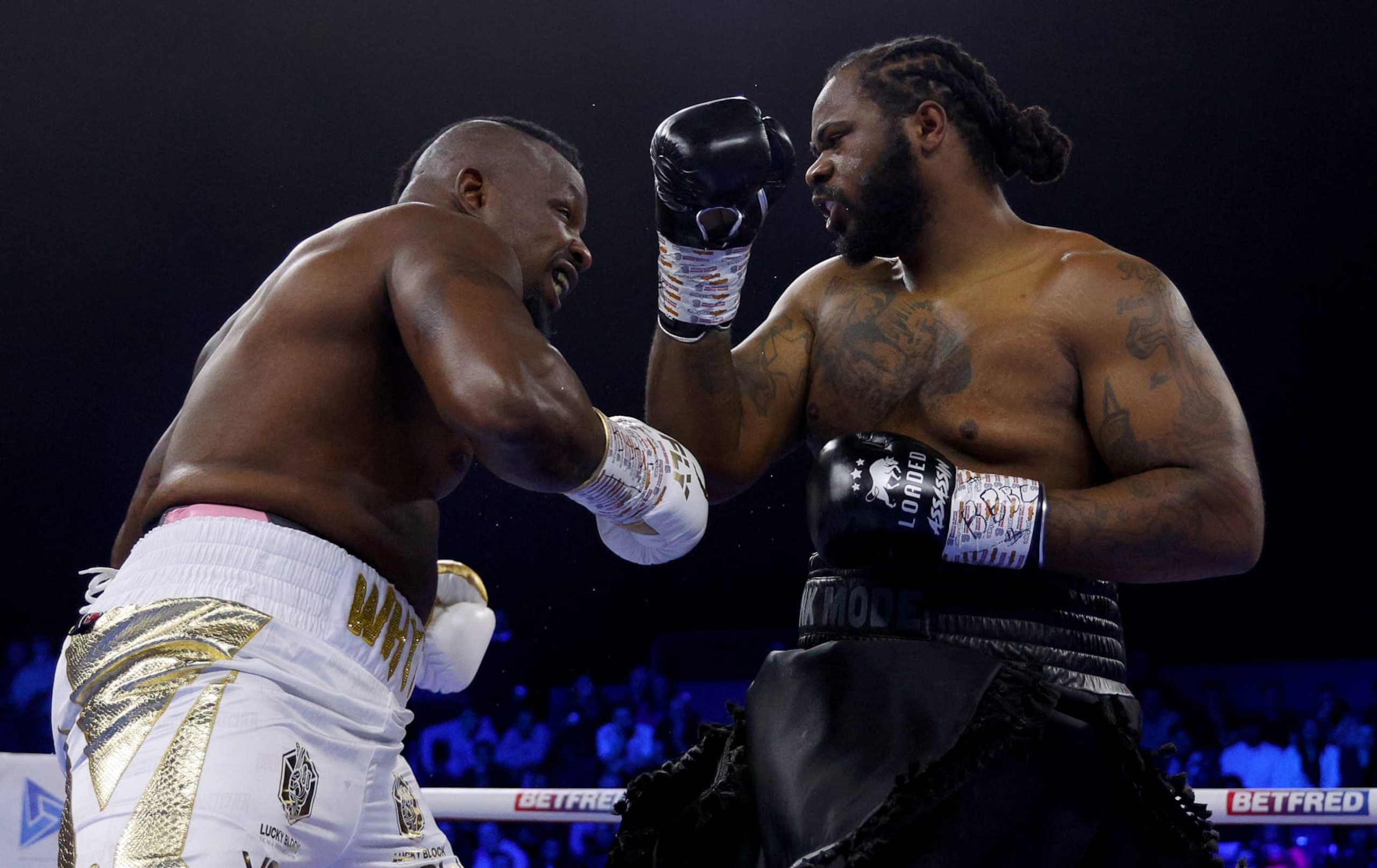 Jermaine Franklin (right) lost to Dillian Whyte (left) last time out. 