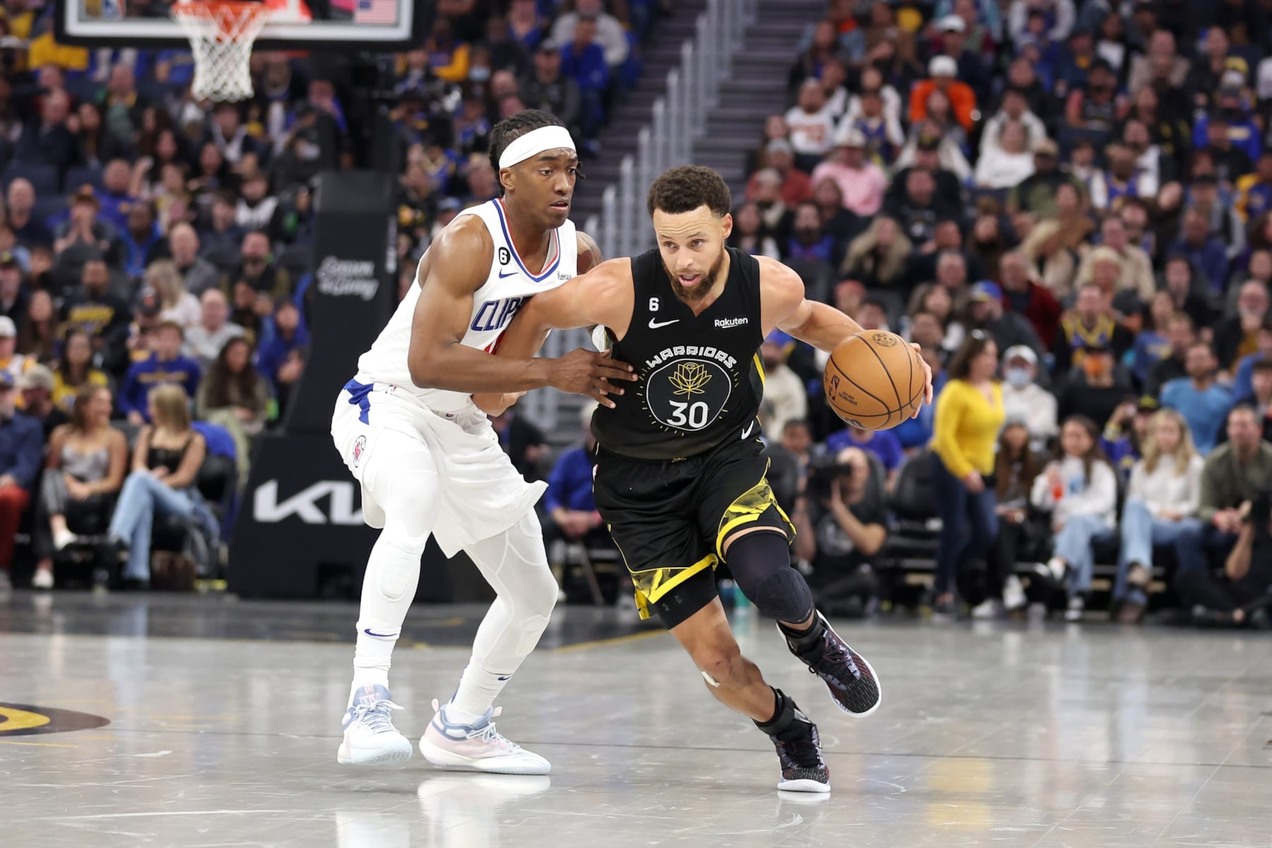 Terance Mann and Stephen Curry