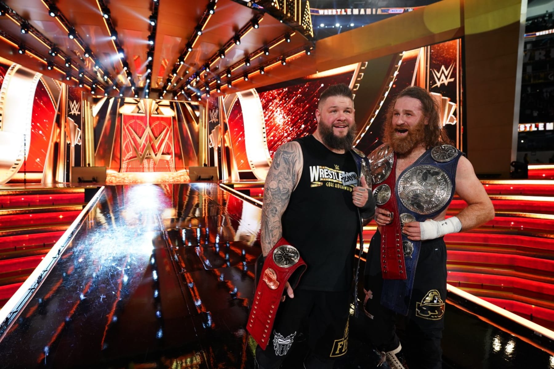Kevin Owens and Sami Zayn put a five-star exclamation point on Saturday's WrestleMania.